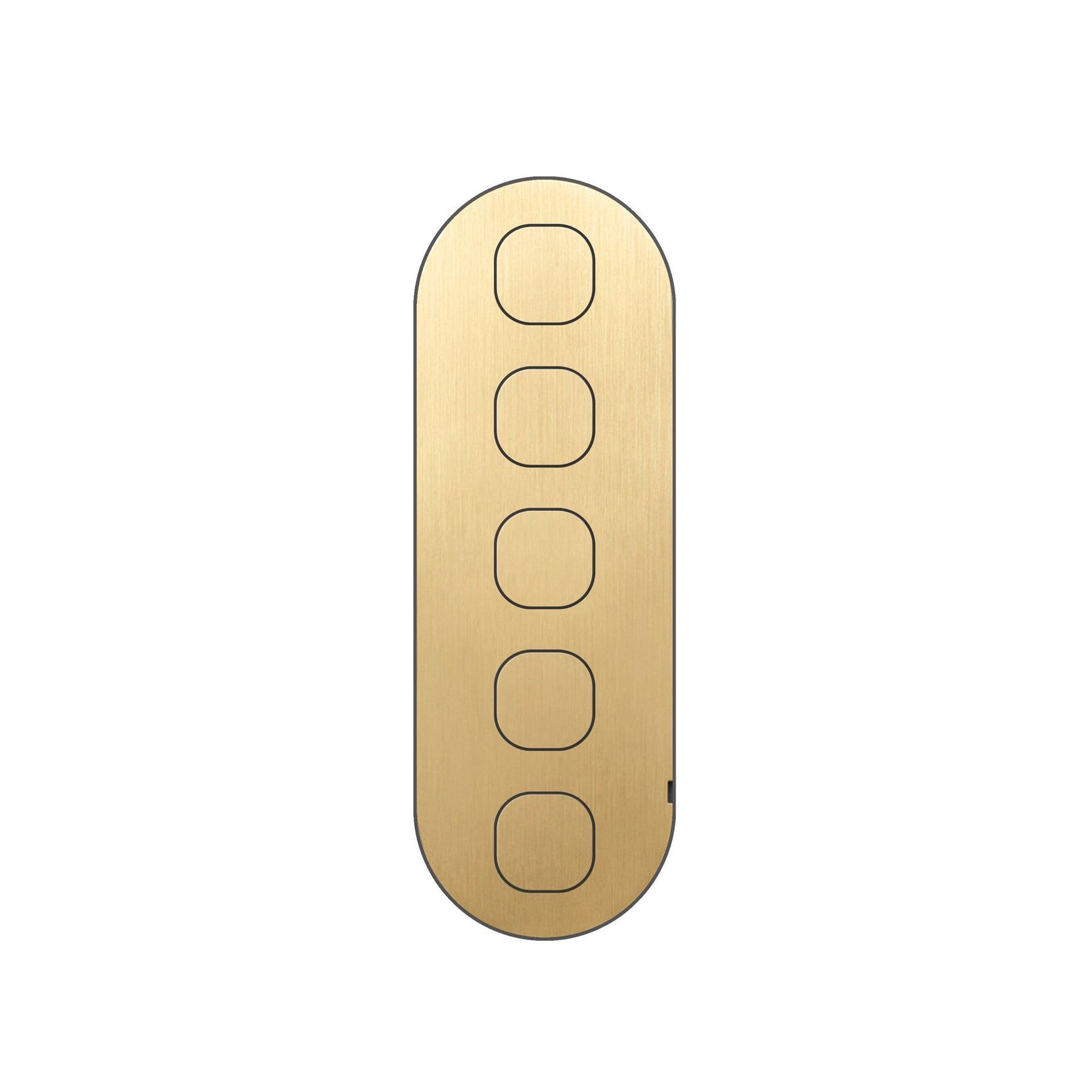 13 Carbon 5 Gang Switch Grid Faceplate