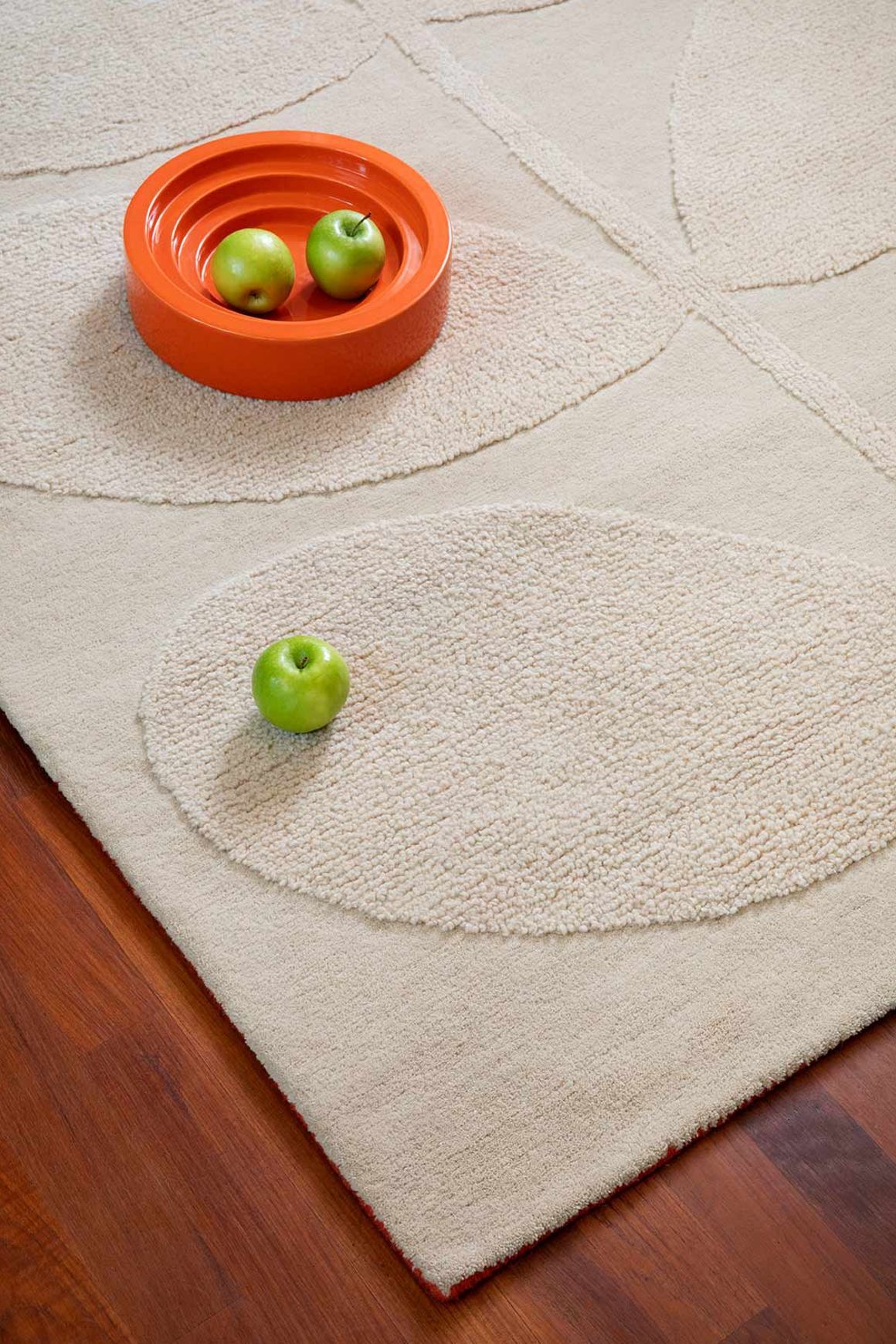 Orla Kiely Solid Stem Rug - Ecru | 100% Wool Designer Floor Rug