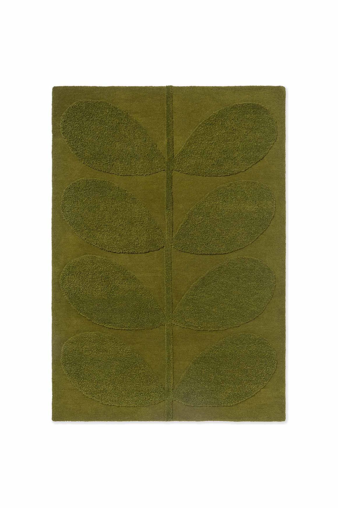 Orla Kiely Solid Stem Rug - Fern | 100% Wool Designer Floor Rug