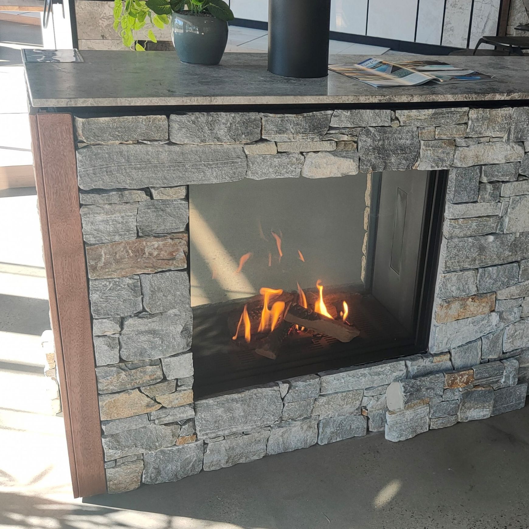 Tunnel 75X65 See Thru Gas Fireplace