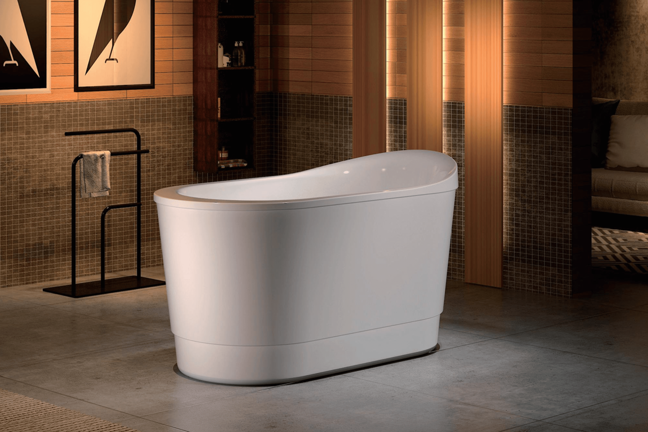 Ovola 1400mm Acrylic Japanese Soak Tub - OV1022