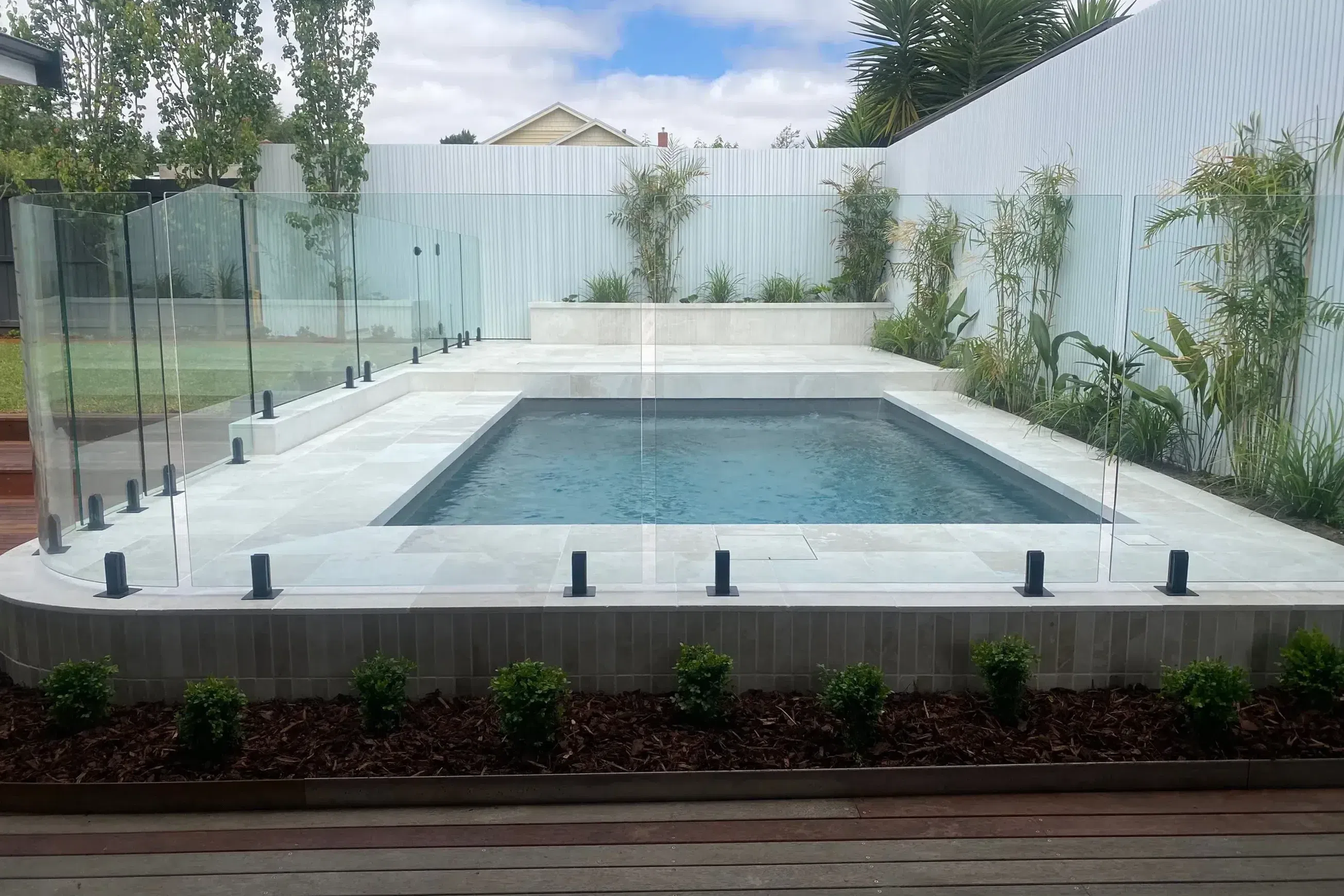 Papillon Sandblasted Limestone Pool Coping