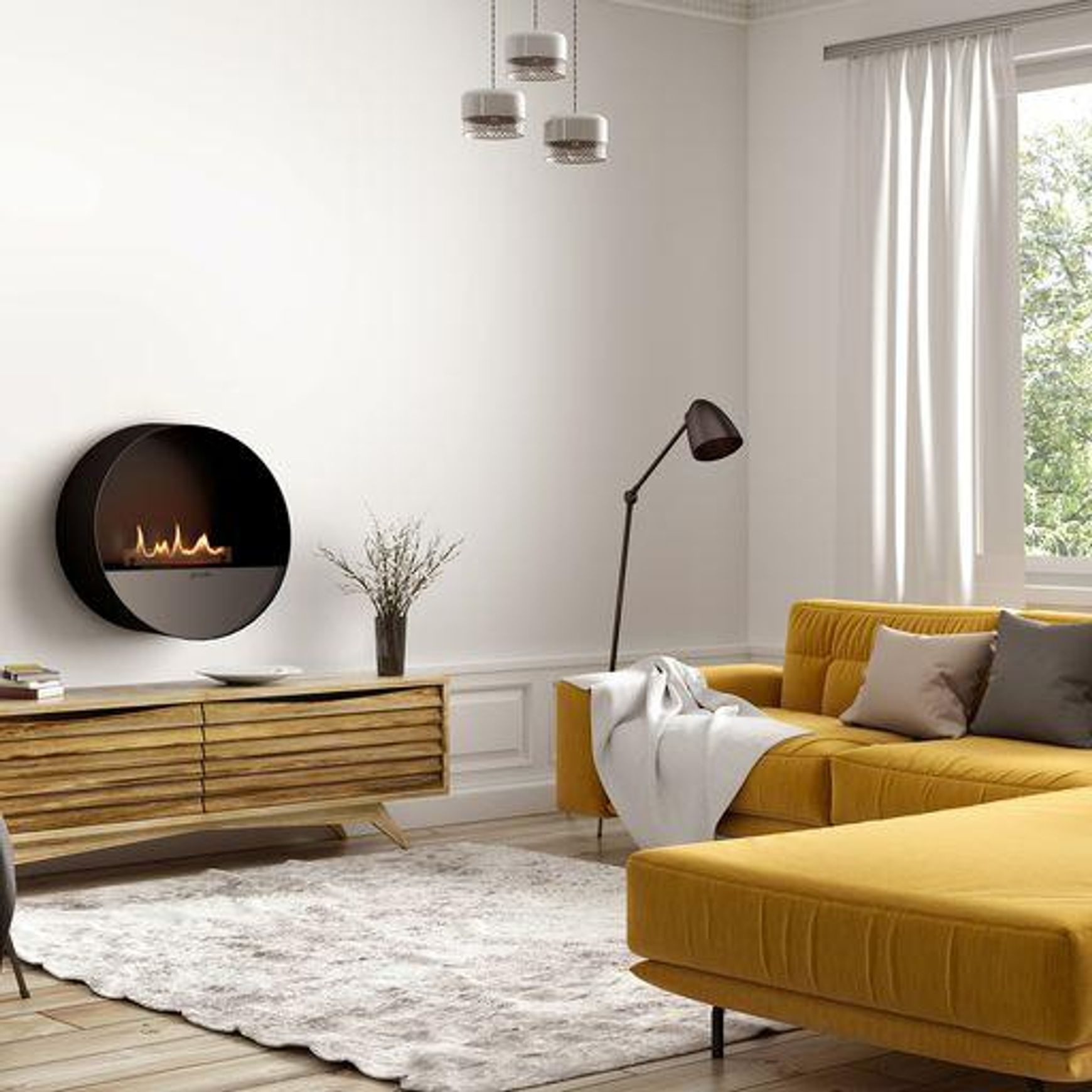 Planika Bubble Wall Mounted Bioethanol Fireplace