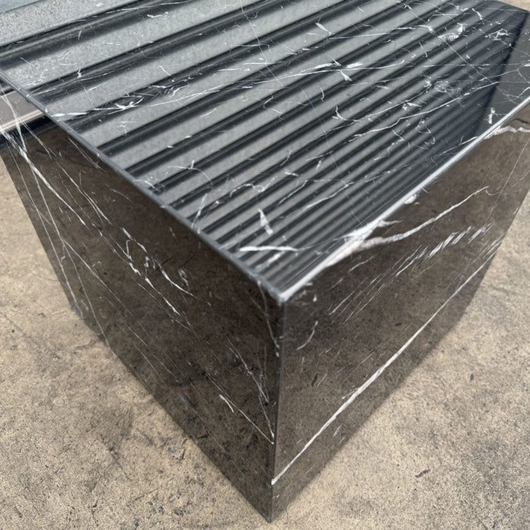 Cube Side Table - Black Marble | Natural Stone Co.