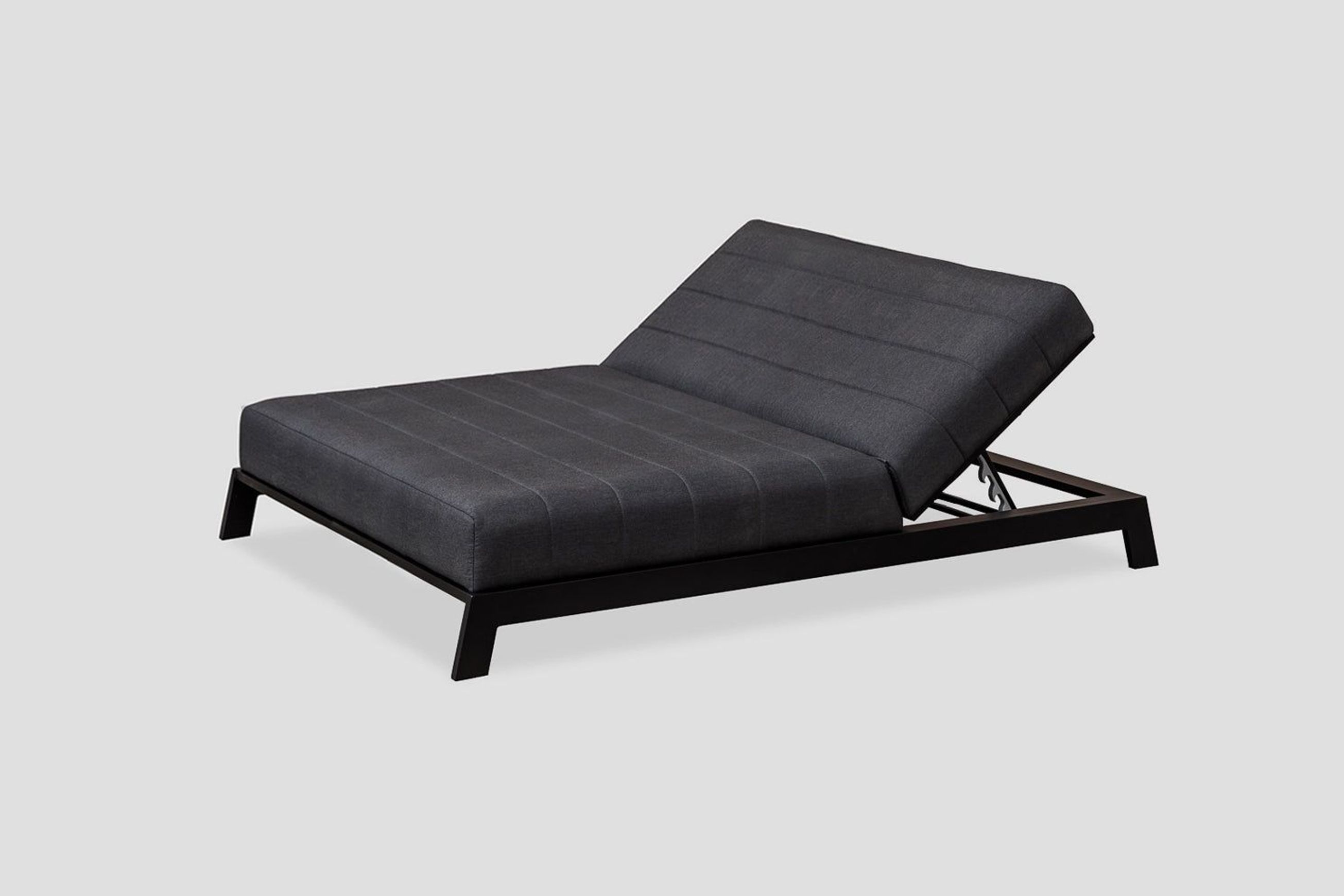 Piha Double Lounger - Black