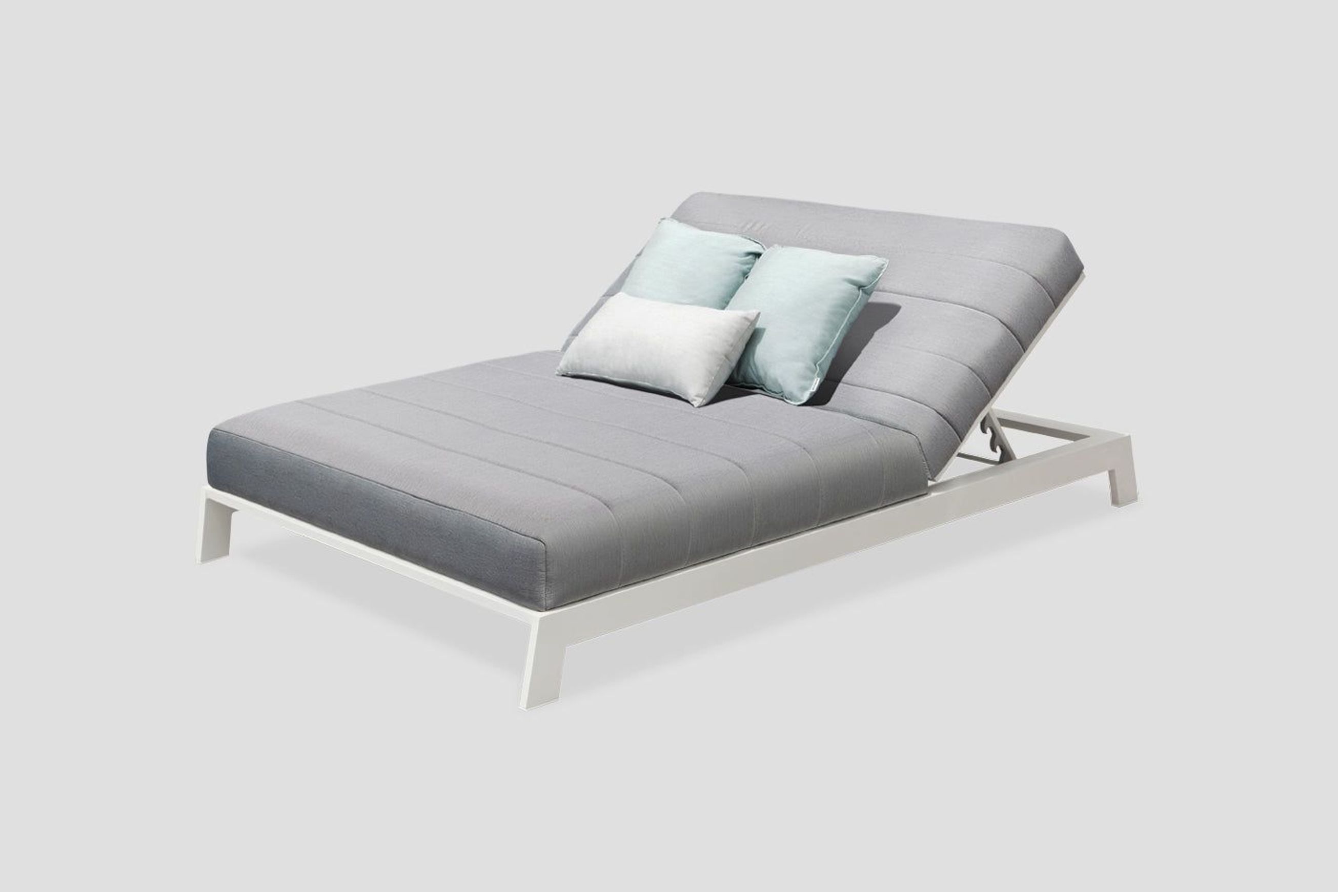 Piha Double Lounger - White