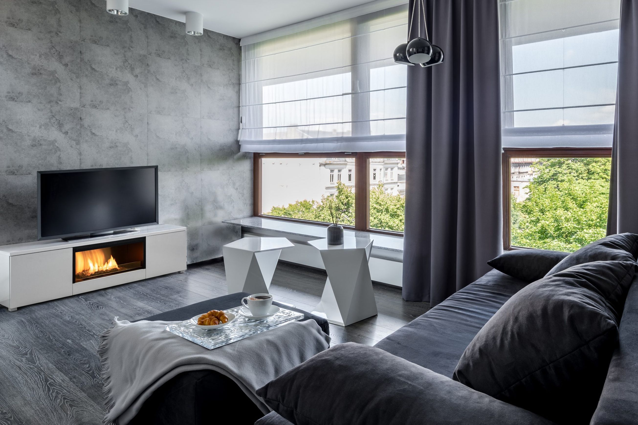 Planika Freestanding Pure Flame Tv Box Bioethanol Fireplace