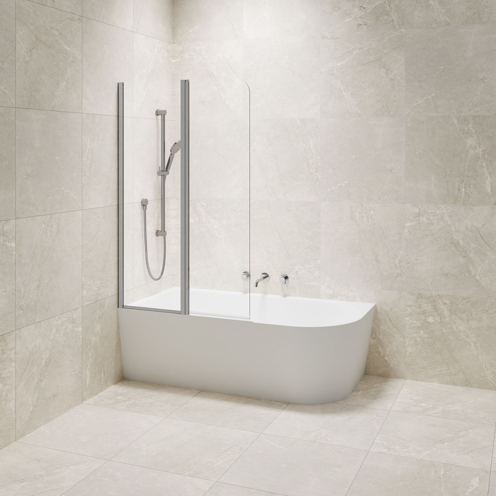 Premiere Double Panel Bath Screen | 550+450mm