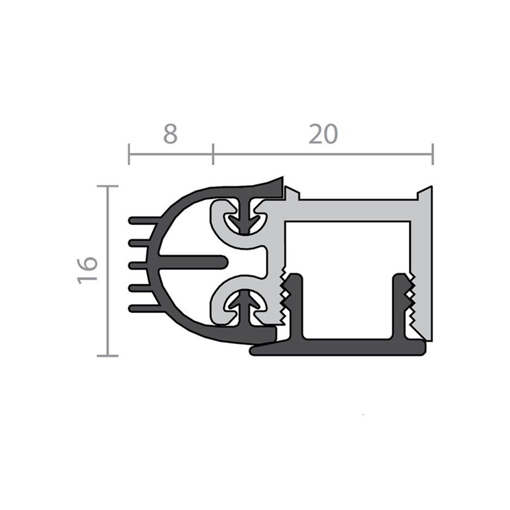 Raven RP10Si Acoustic and Smoke Door Stop Frame Seal Long Single Door A10SICLS