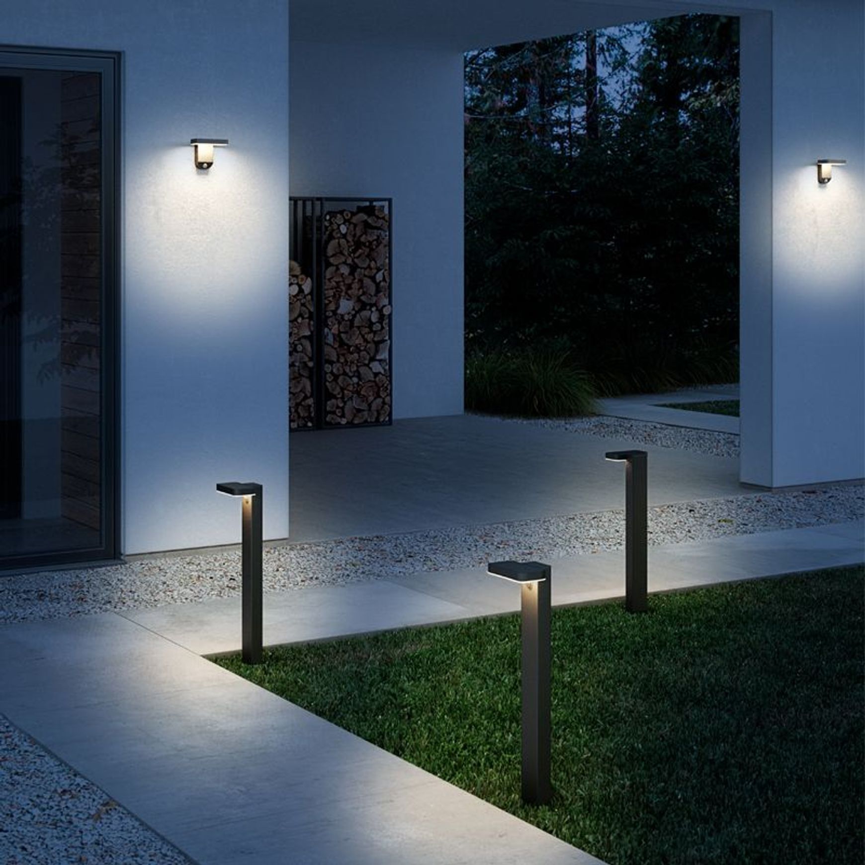Rica Square Solar Wall Light