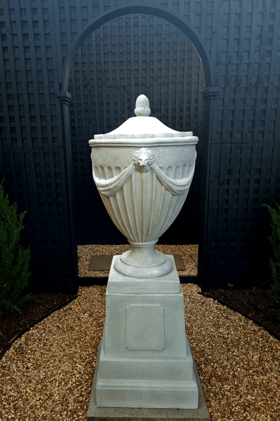 Robert Adams Urn And Plinth - Pietro Stoneware