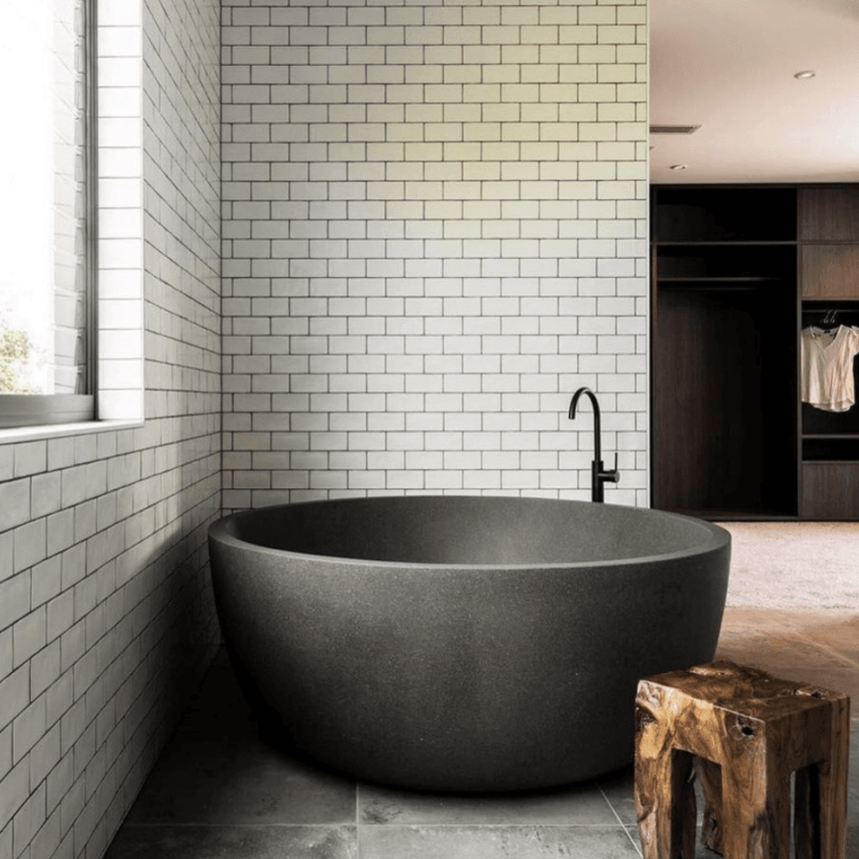 Pietra Bianca Romeo Freestanding Stone Bath