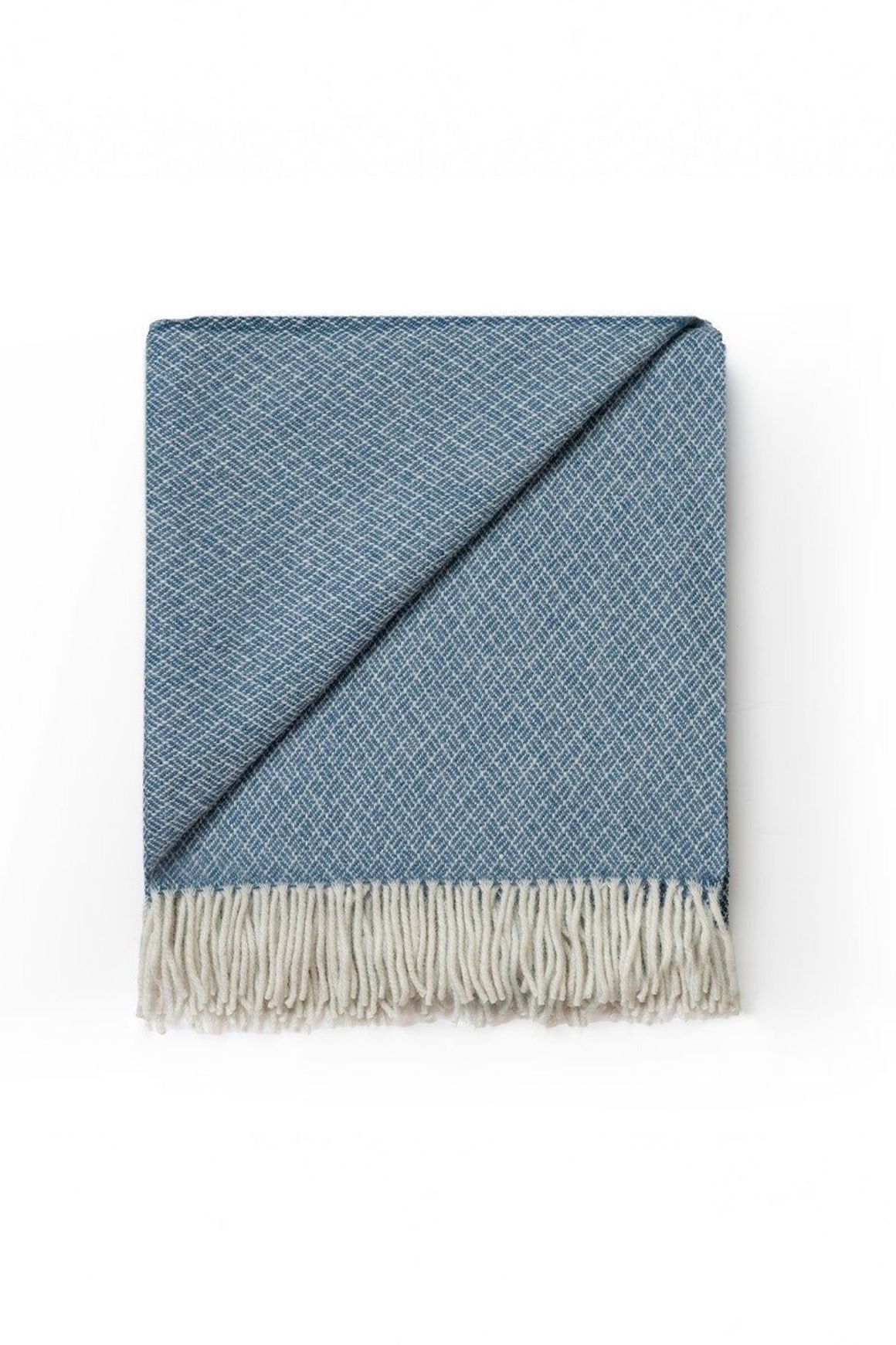 Ruanui Station Lambswool Throw - Bentley Blue