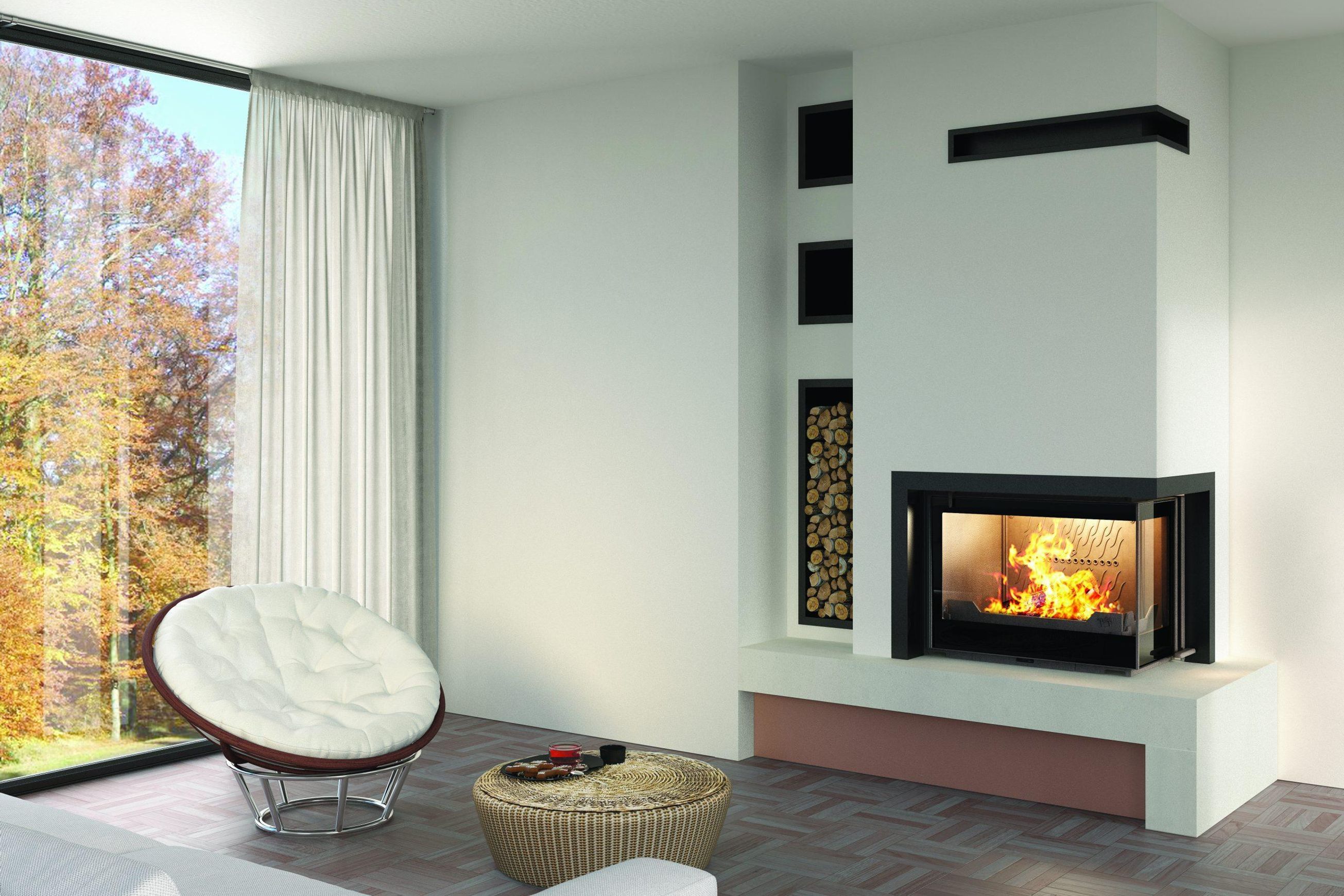 Seguin Europa 7 Right Hand Corner Cast Iron Fireplace