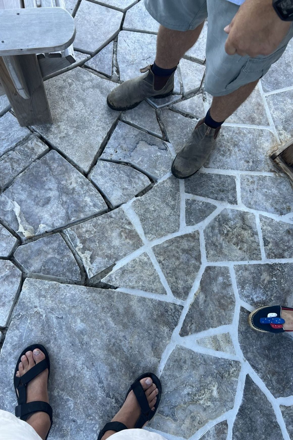 Silver Travertine Crazy Paving