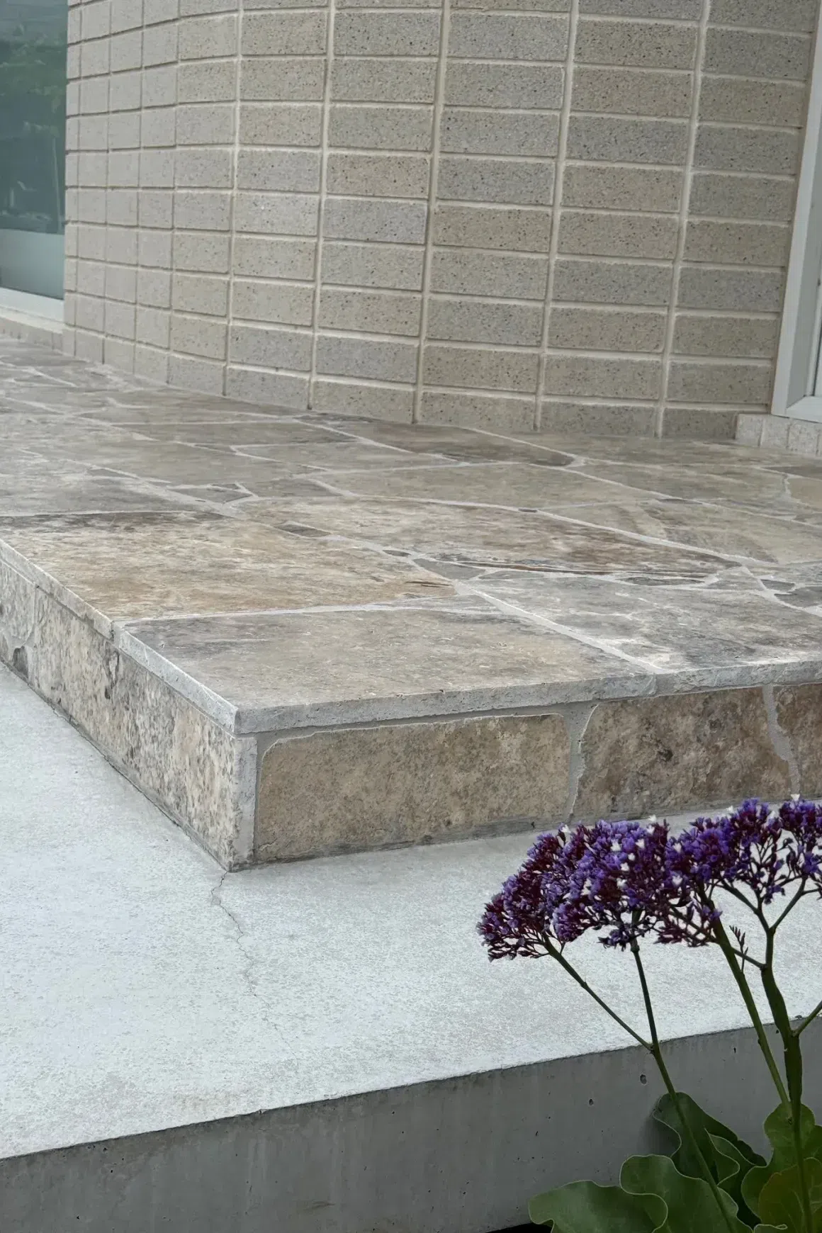 Silver Travertine Crazy Paving
