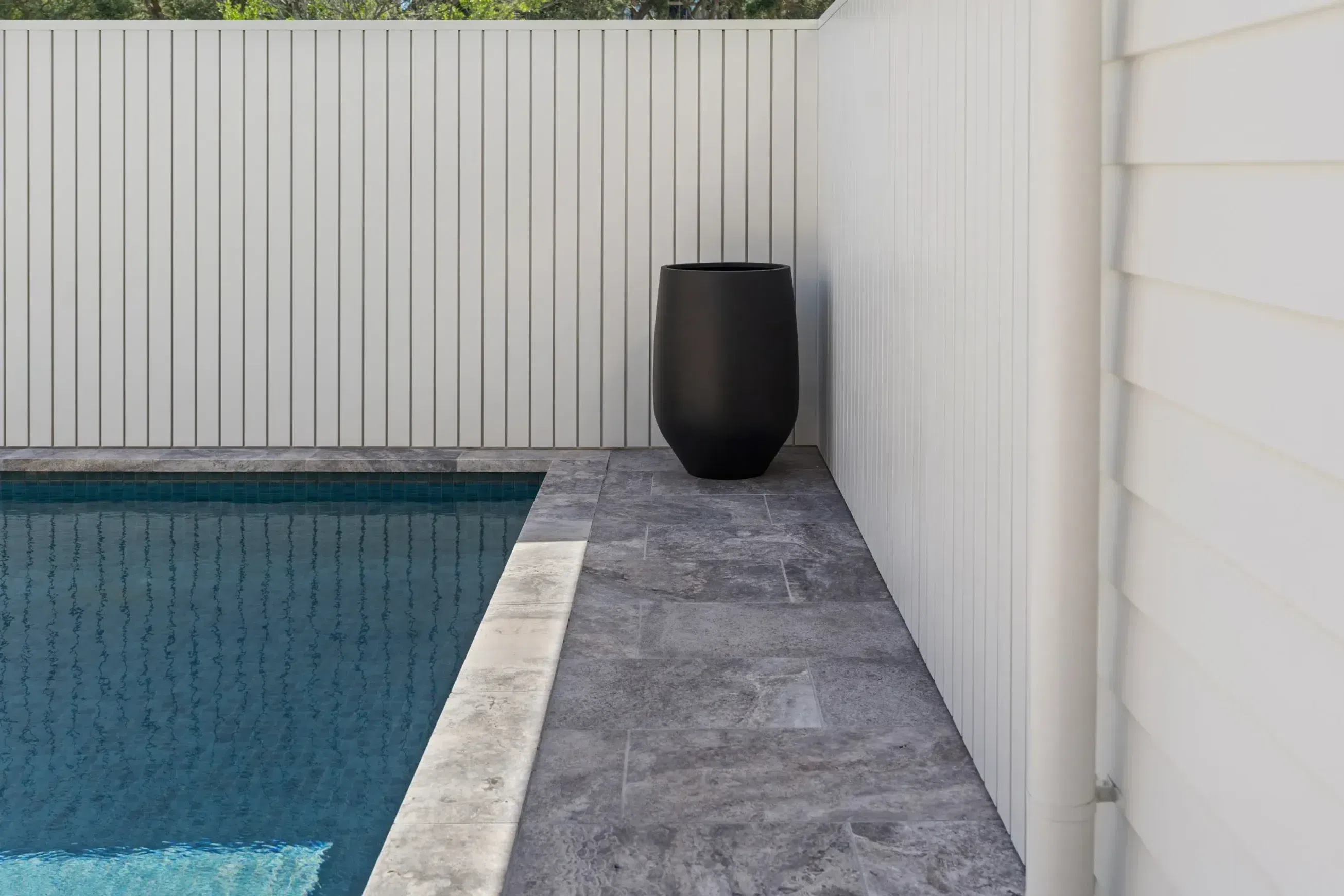 Silver Premium Travertine Pool Coping