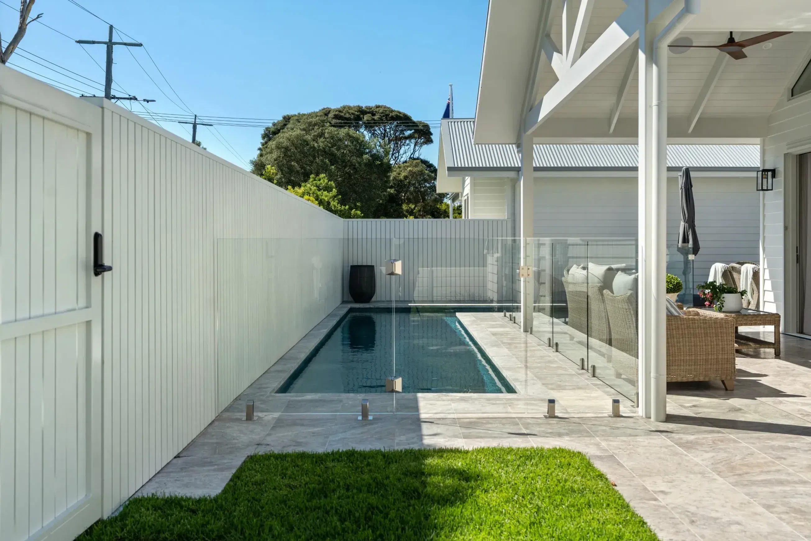 Silver Premium Travertine Pool Coping