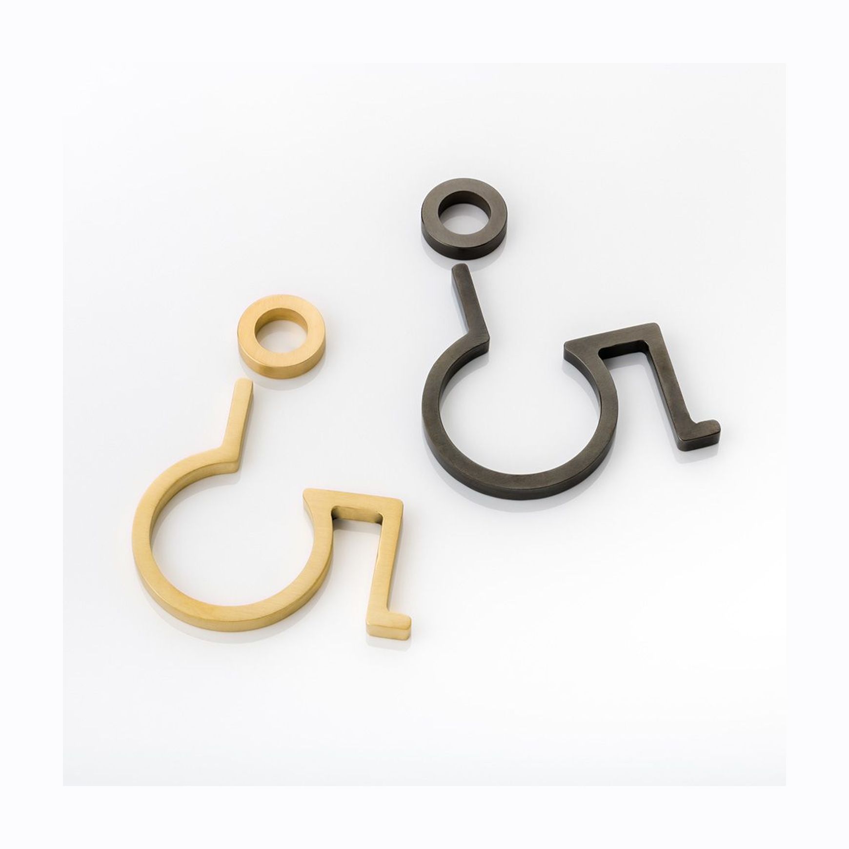 Joseph Giles - Solid Brass 3D Bathroom Sign - Accessible, Ambulant Or Disabled