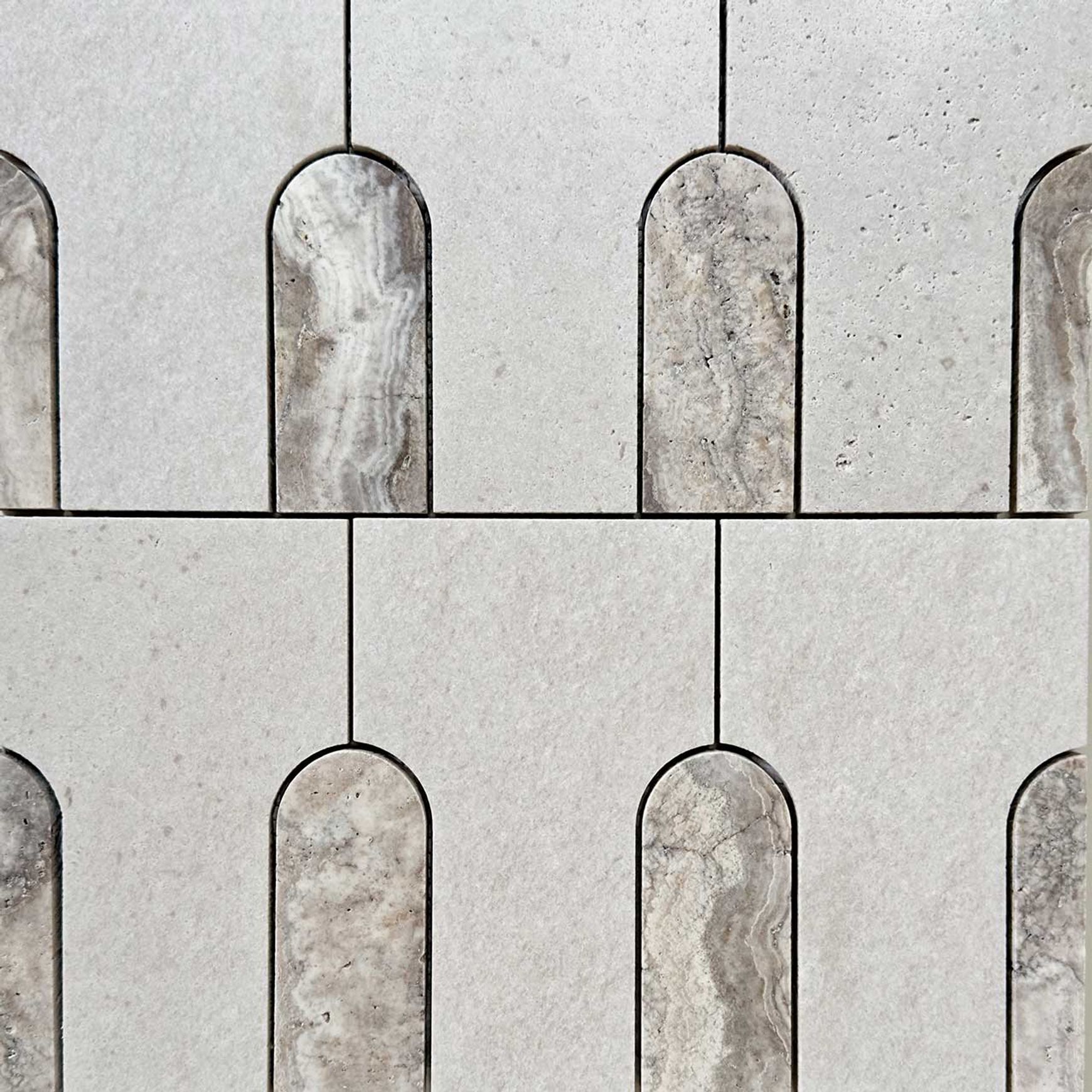 Sorelle Pio Piccola In Gris Limestone/Silver Travertine