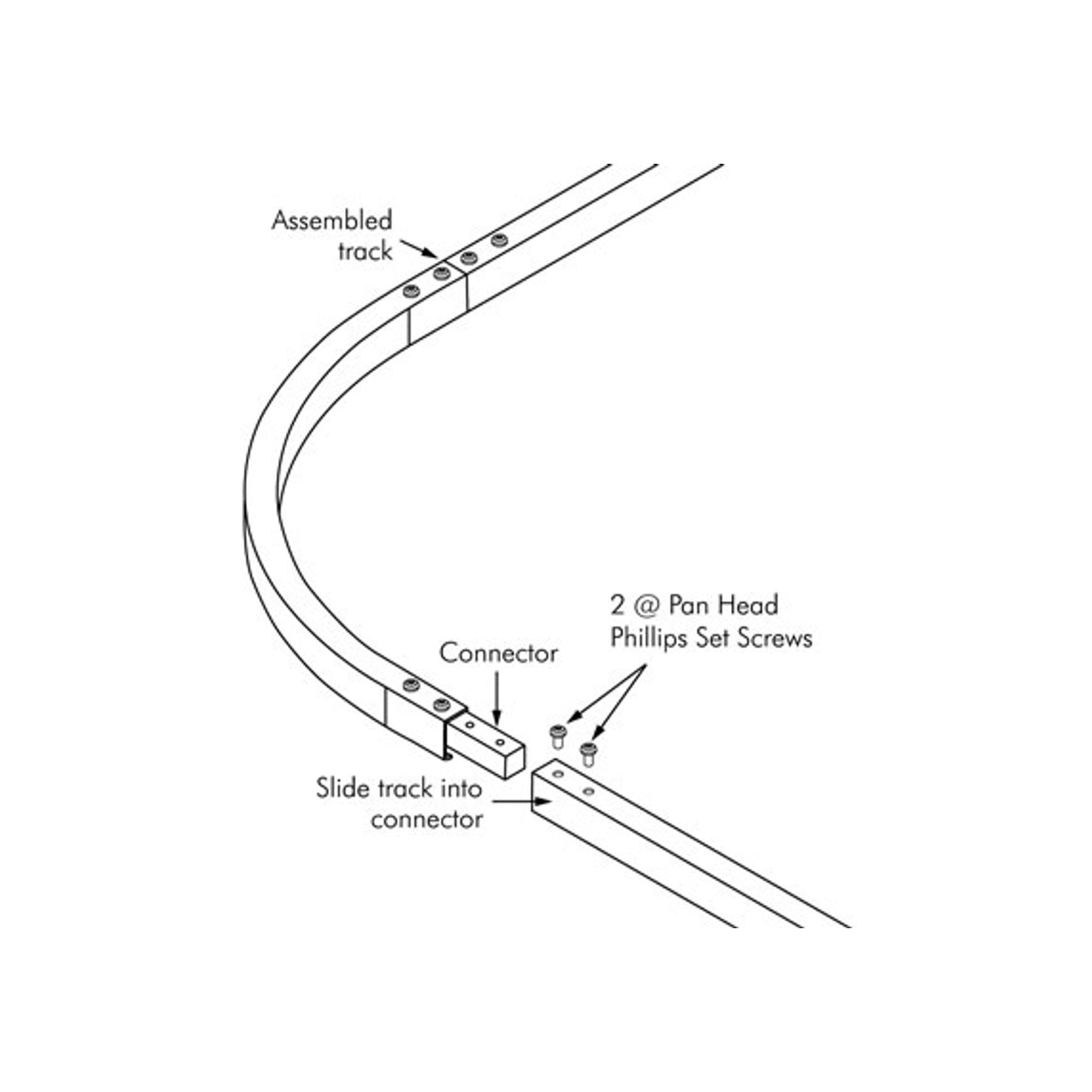 Shower Track - 1600 x 1600 Anodised Aluminium