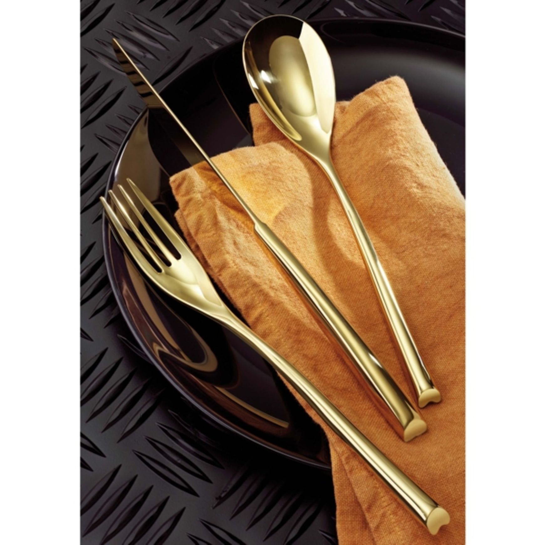 H-Art PVD Gold 24 Piece Cutlery Set