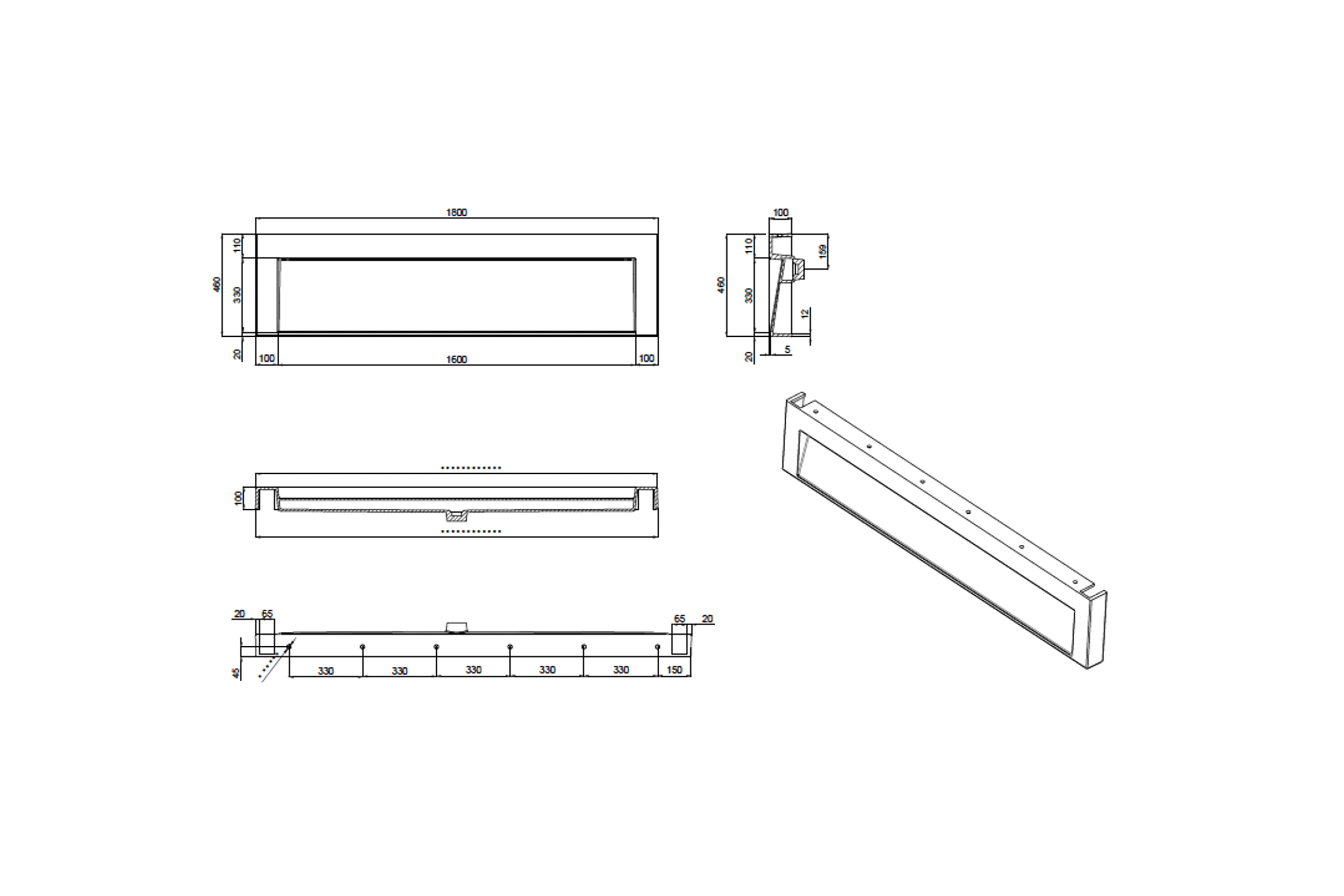The Ramp Basin - Ramp C100 1800mm