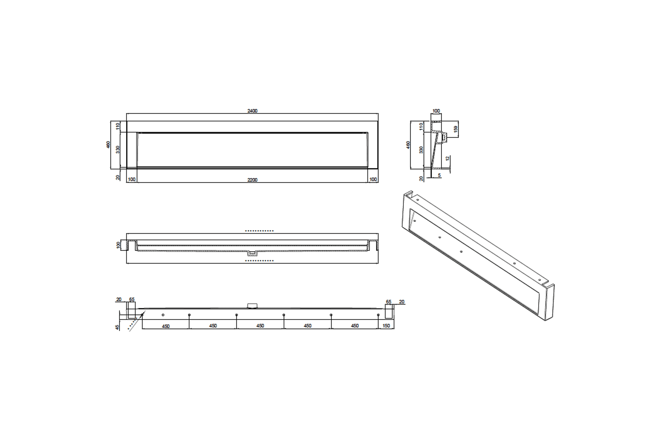 The Ramp Basin - Ramp C100 2400mm