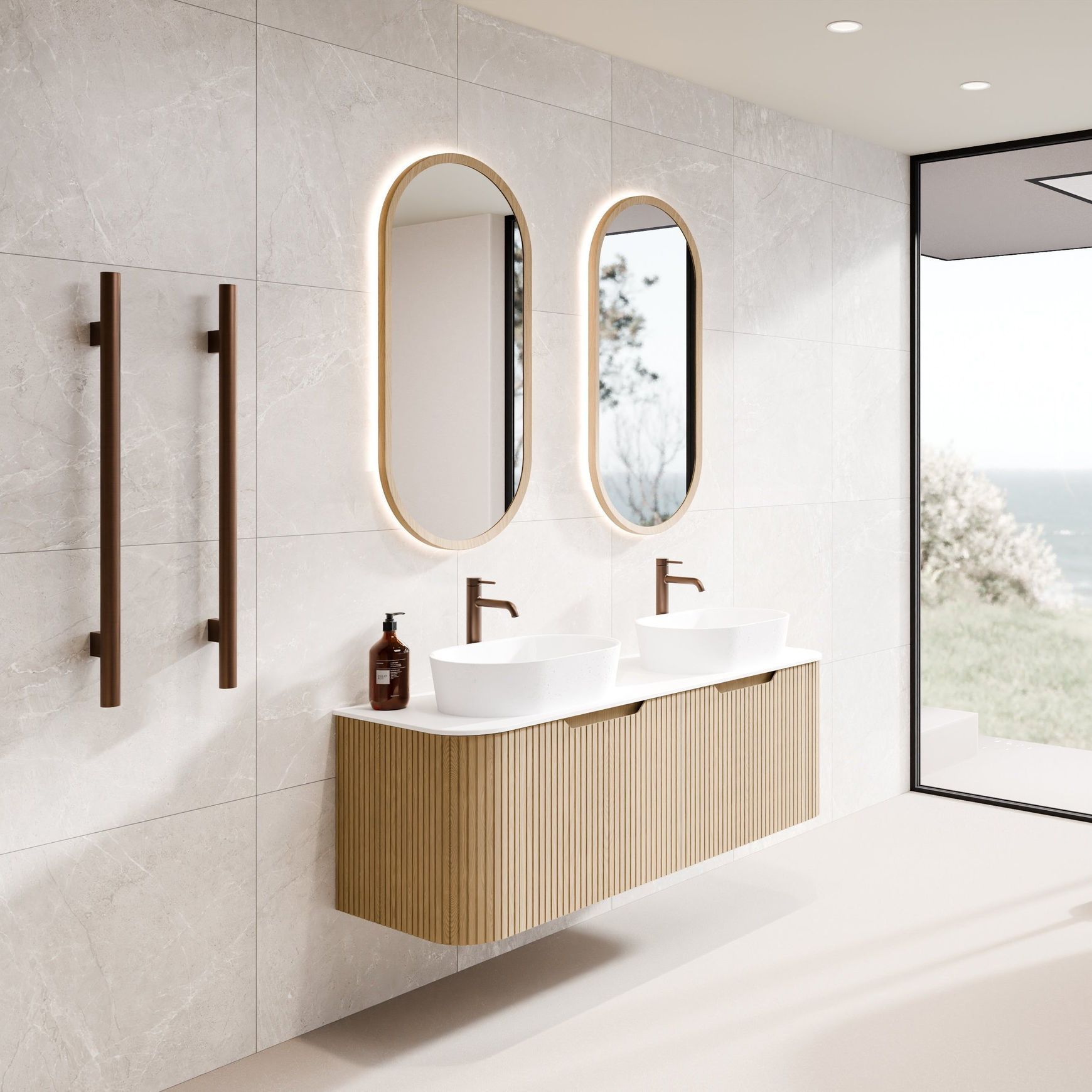 Sora Oval LED Mirror | 500x1050