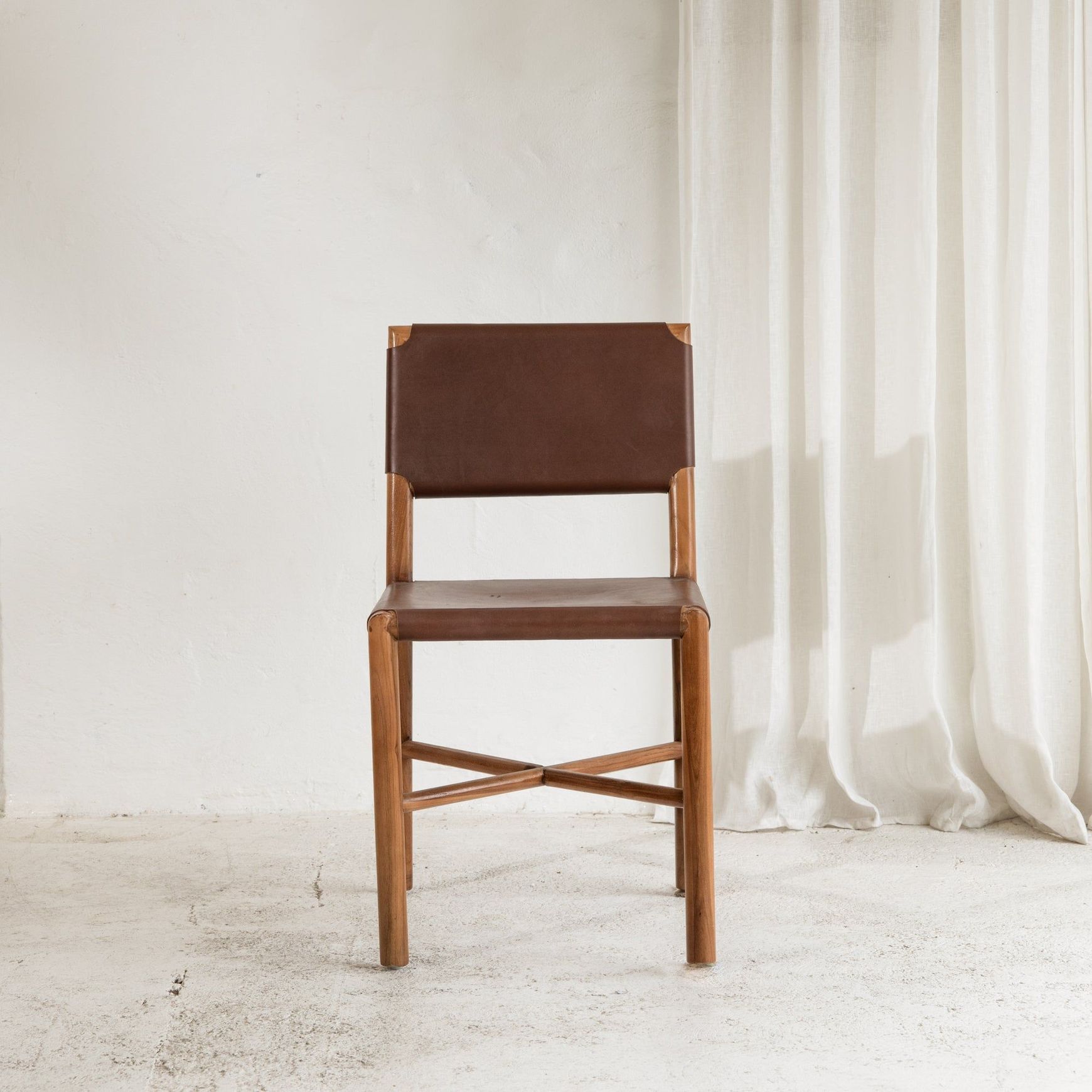 Soren Leather Dining Chair - Chocolate
