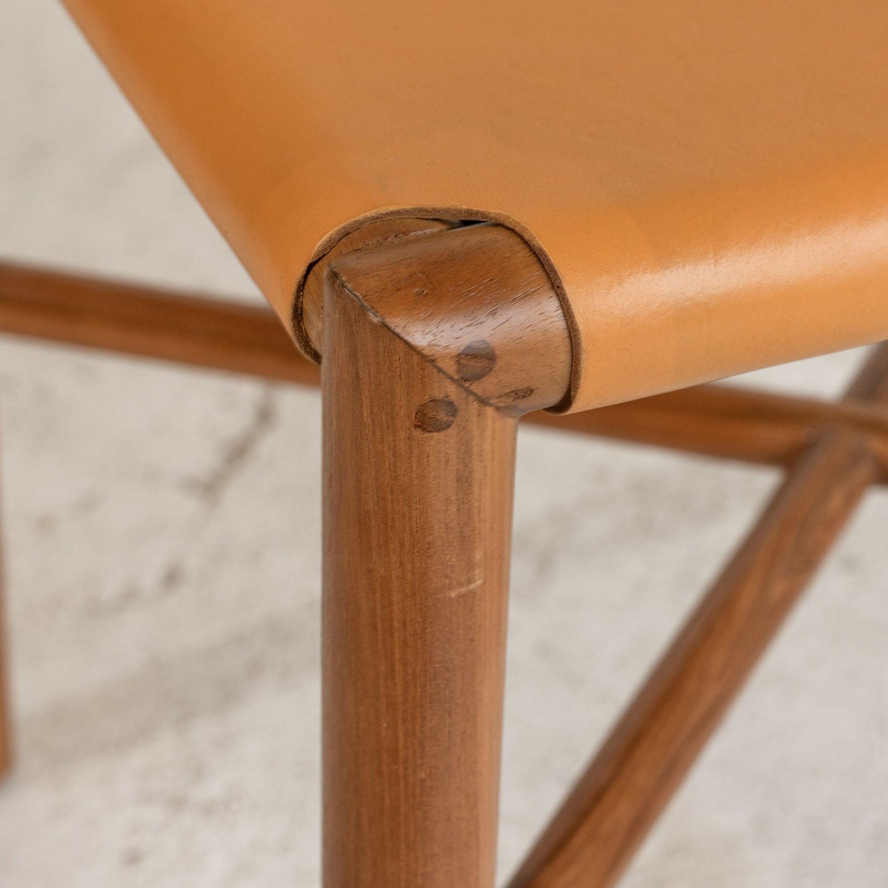 Soren Leather Dining Chair - Mustard