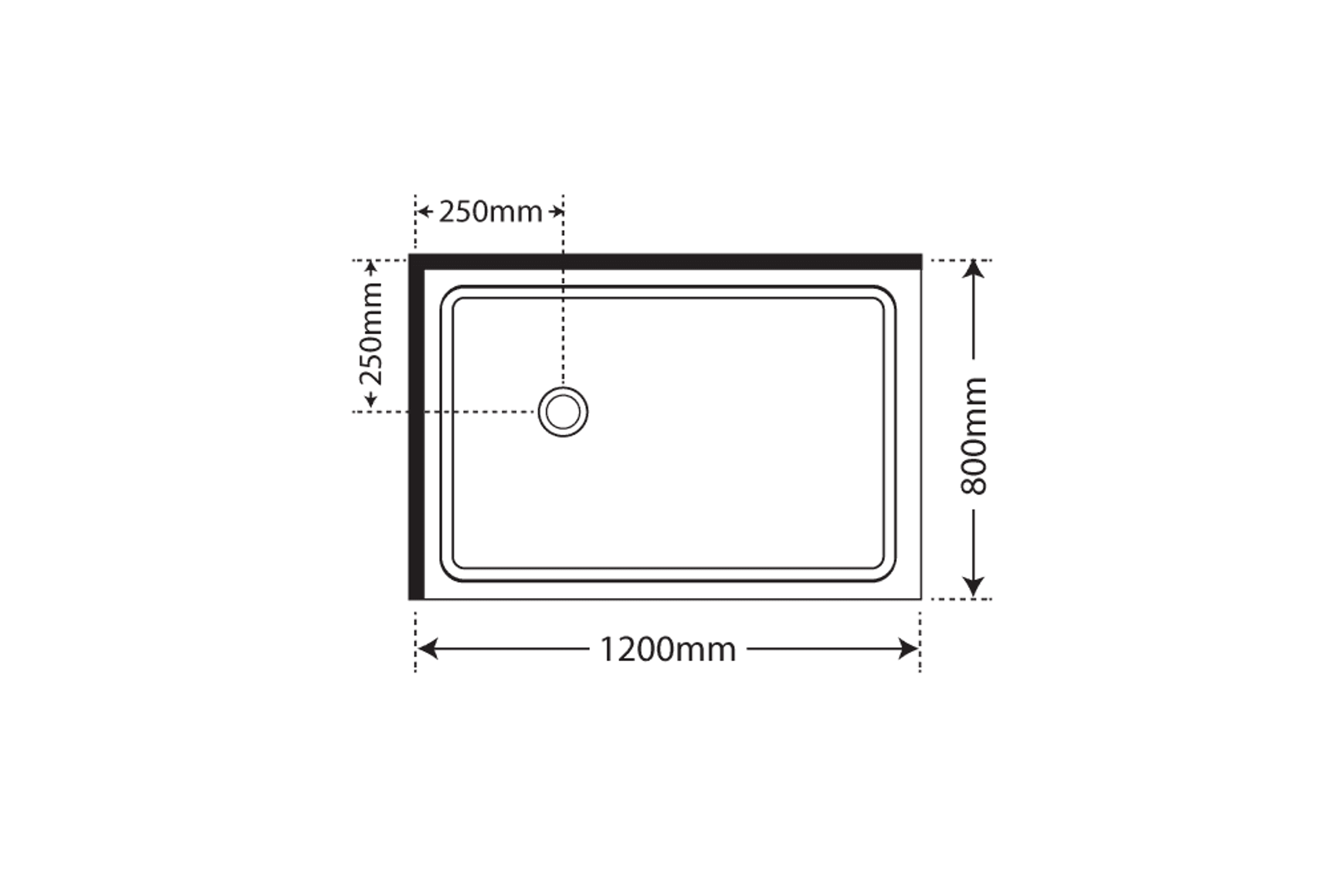 Premier Frameless 2 Sided Sliding Door Shower 1200×800