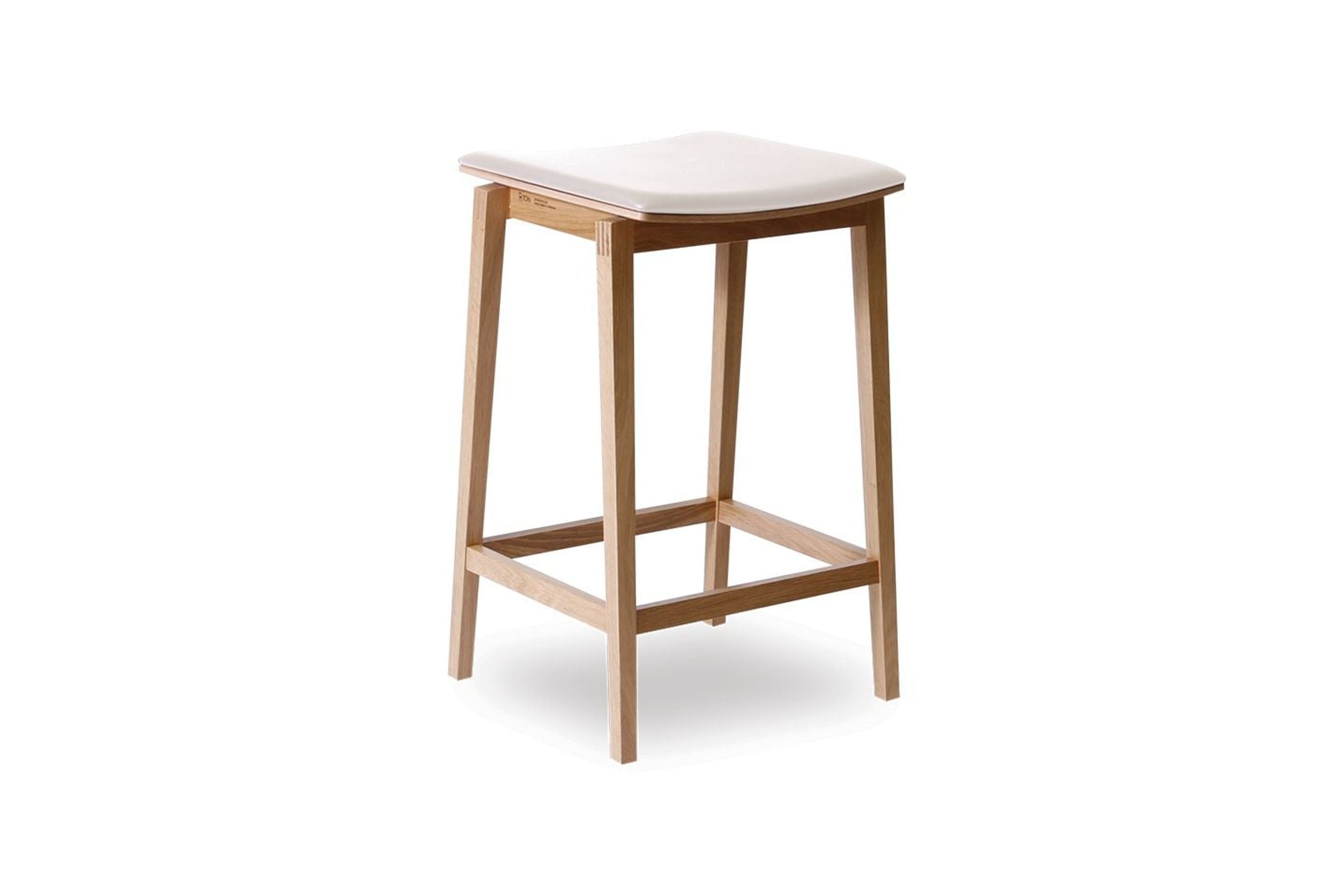 Stockholm Kitchen Stool - Natural Oak- by TON