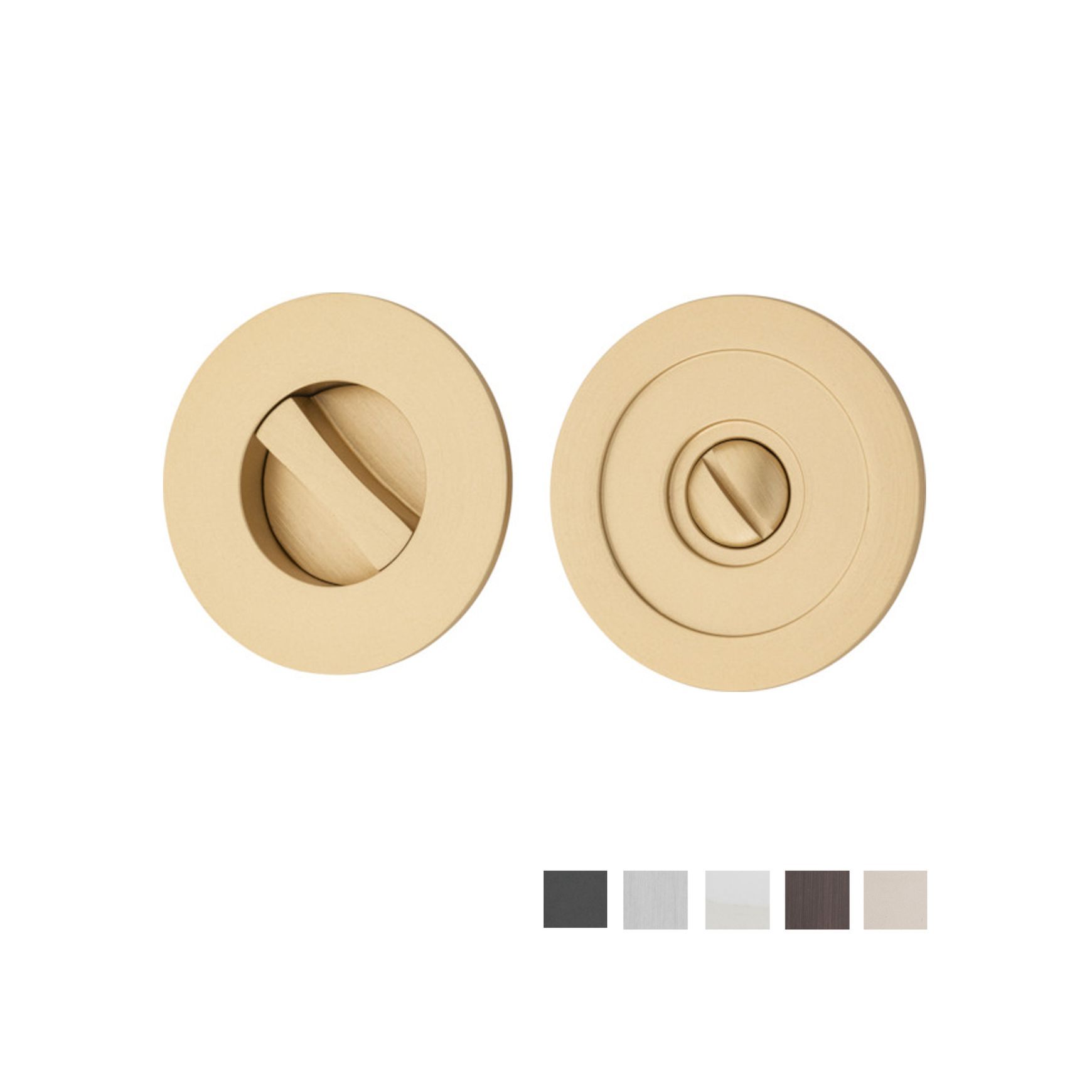 Iver Sliding Door Pull Round Privacy - Available in Various Finishes
