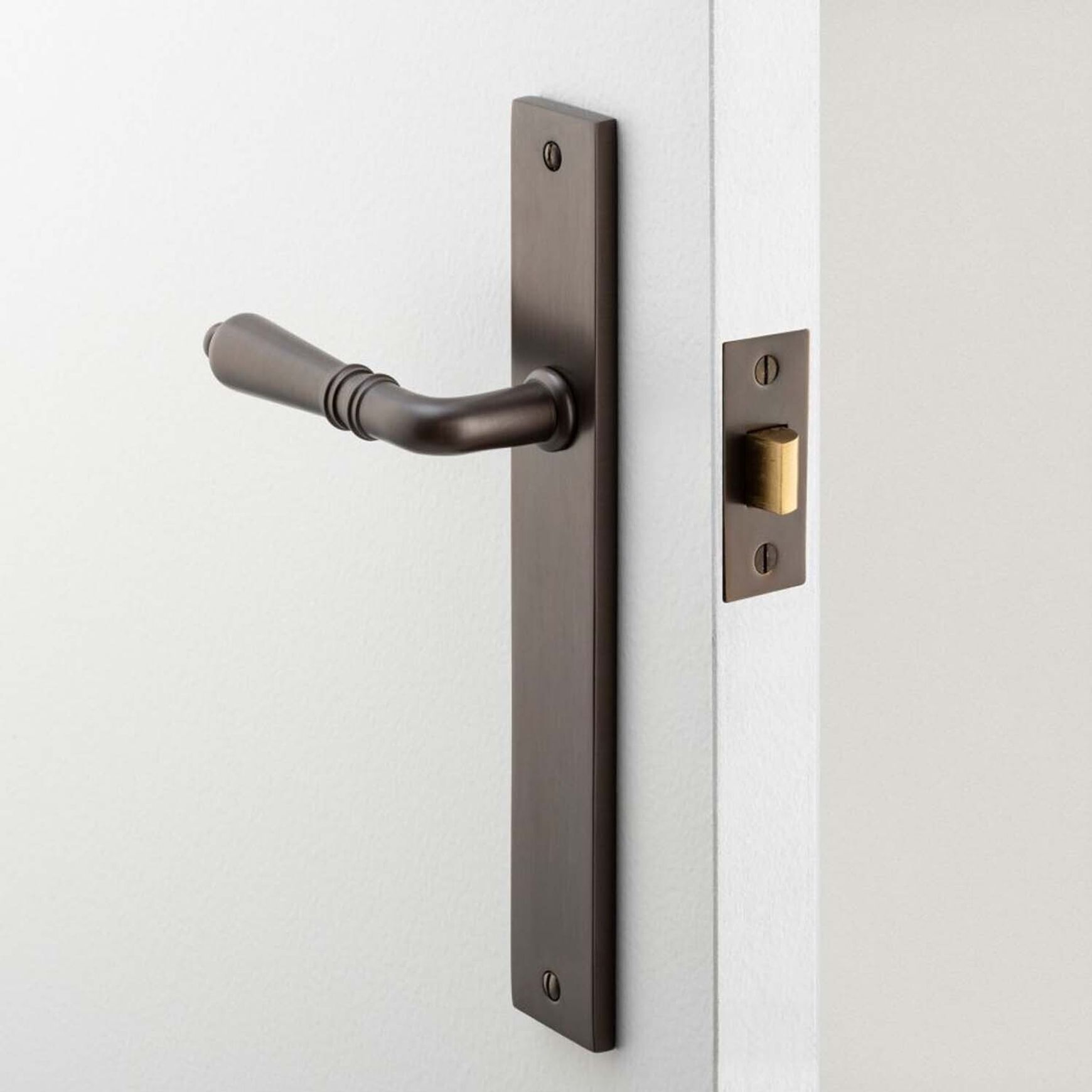 Iver Sarlat Lever Door Handle on Rectangular Backplate