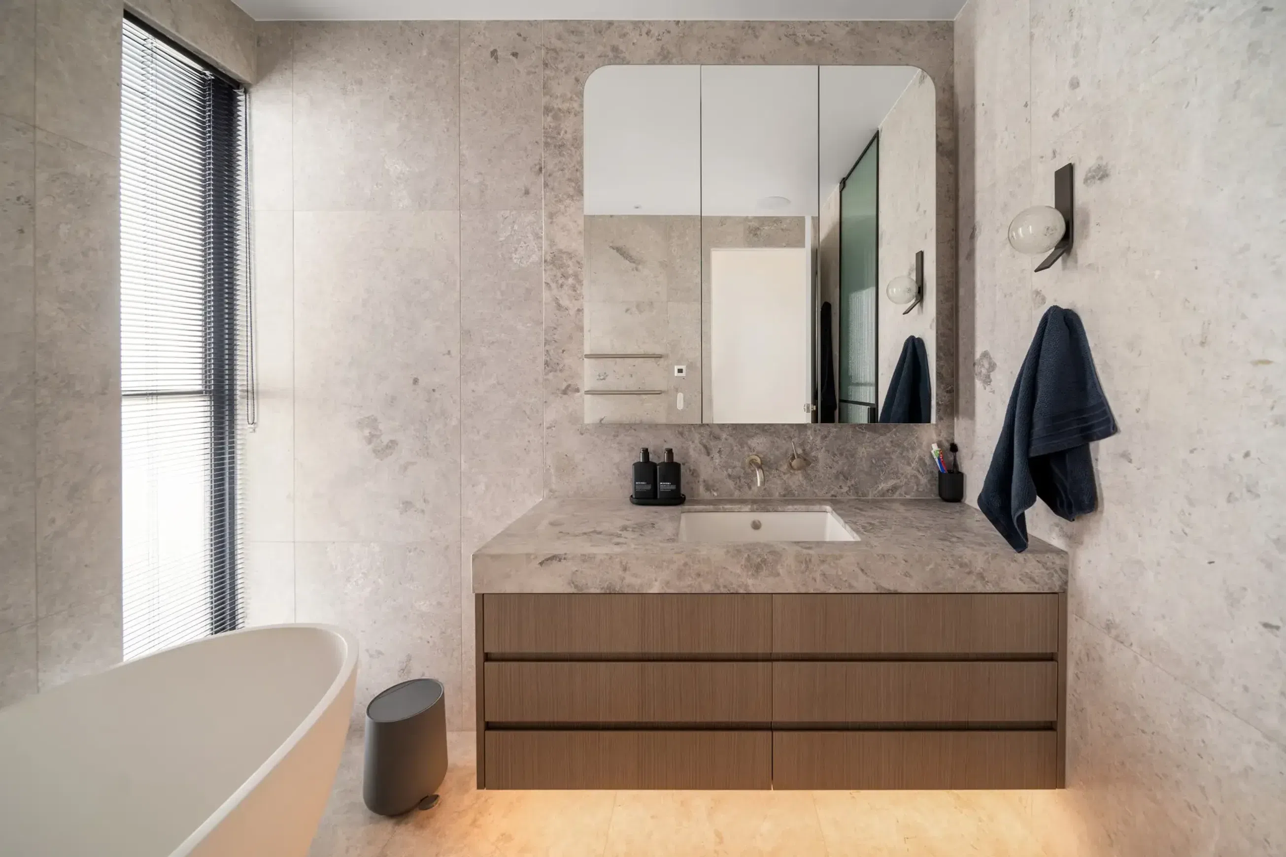 Tundra Grey Honed Limestone Tiles