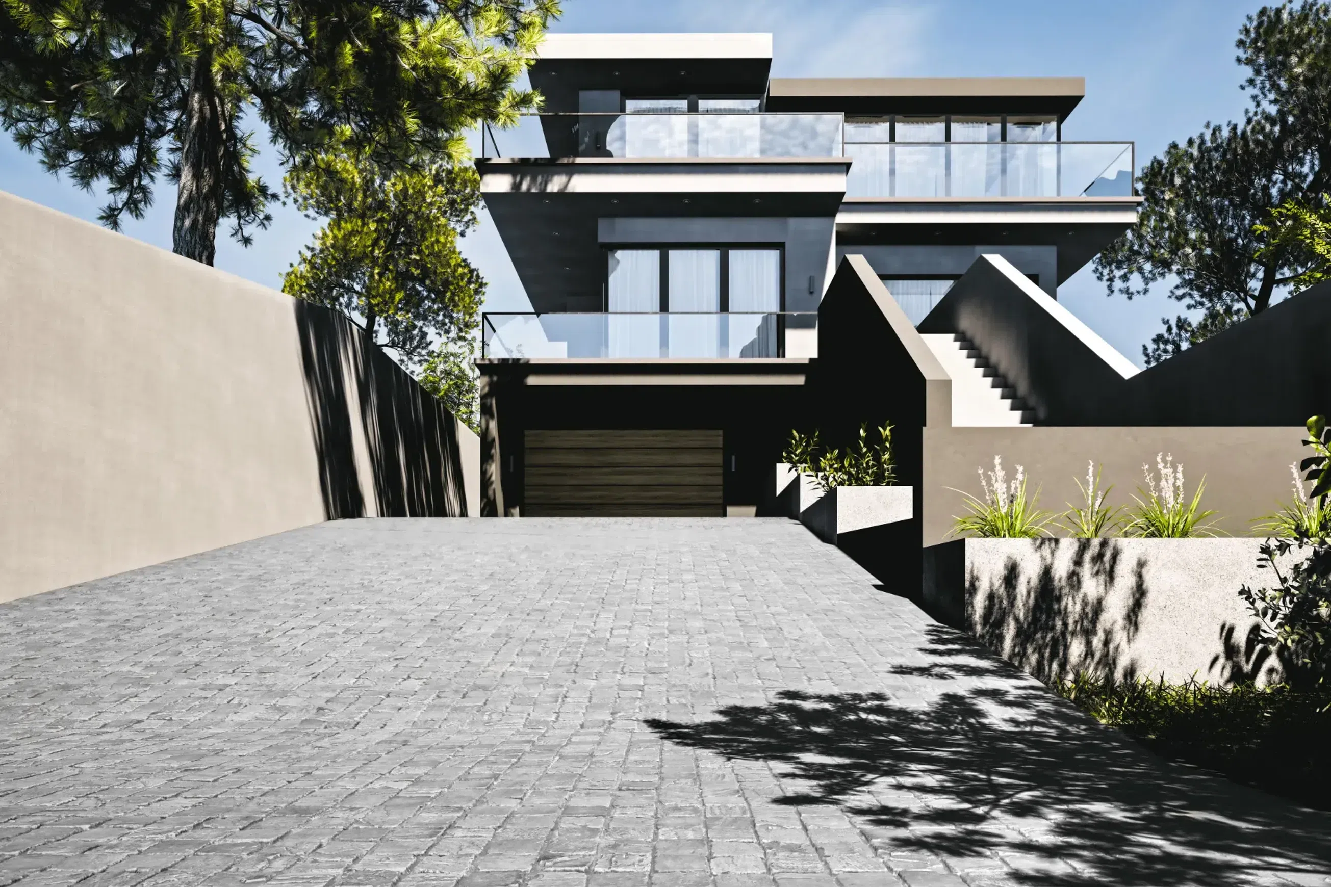 Tundra Grey Split Limestone Cobblestones