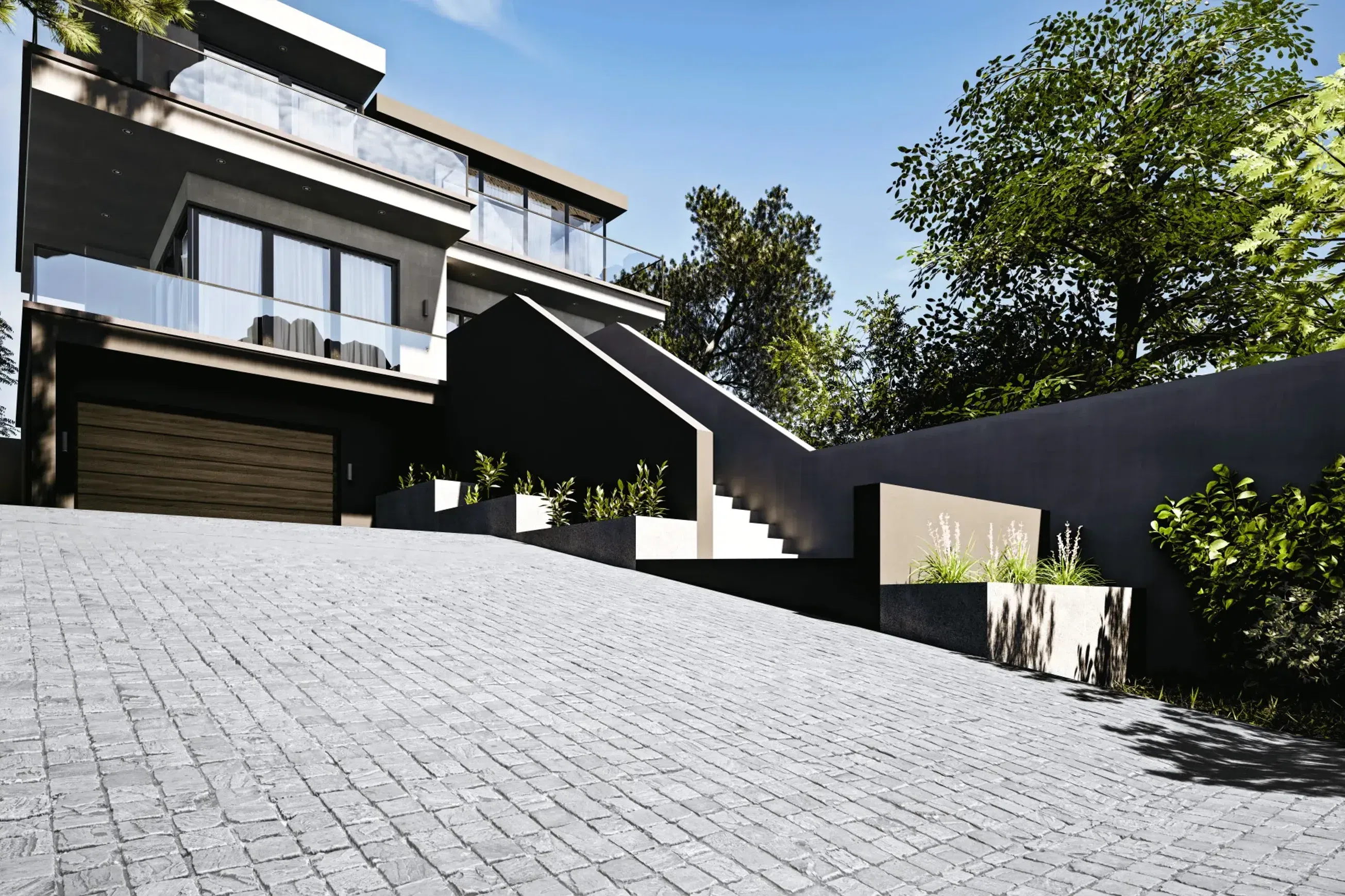 Tundra Grey Split Limestone Cobblestones