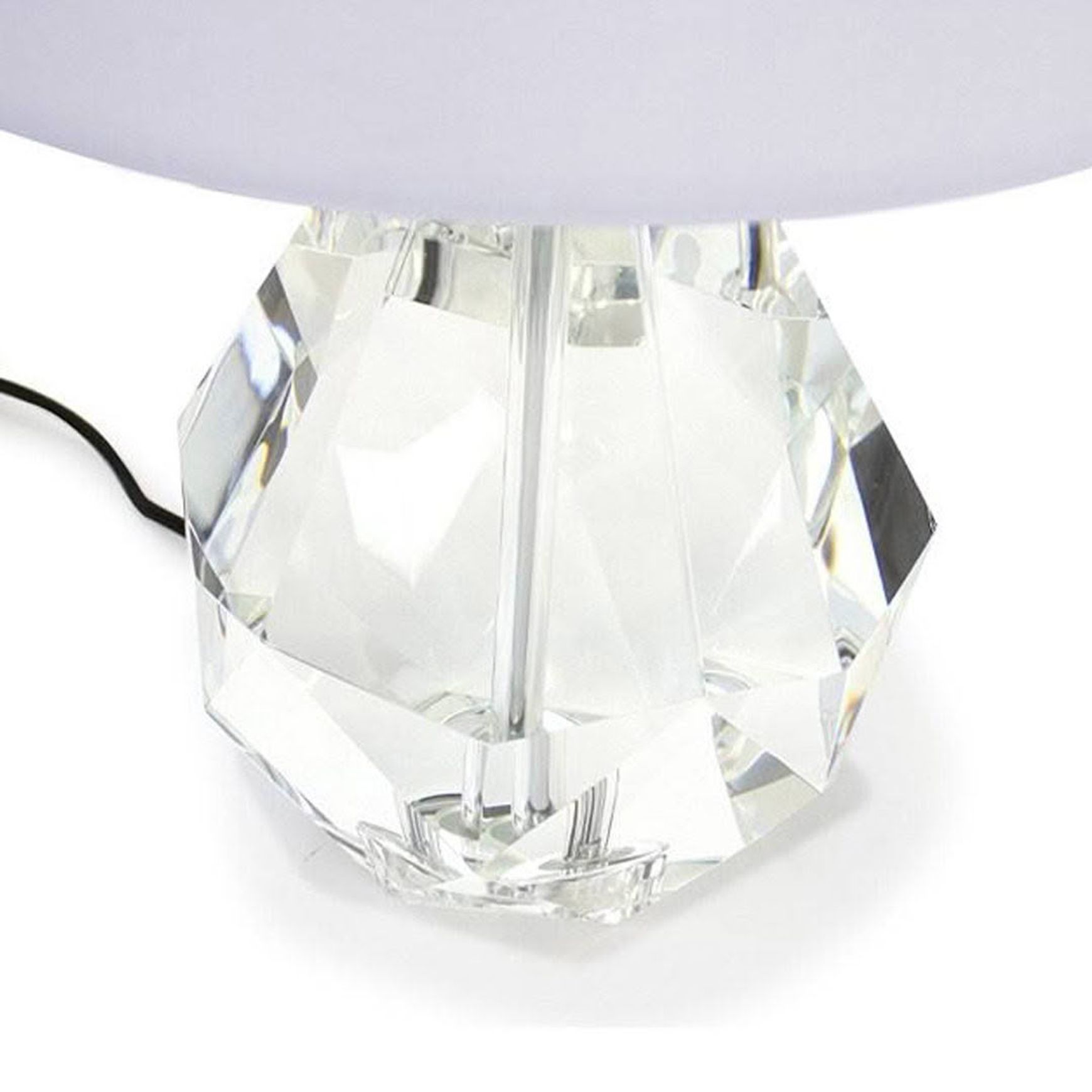 Florence Table Lamp - Crystal With White Shade