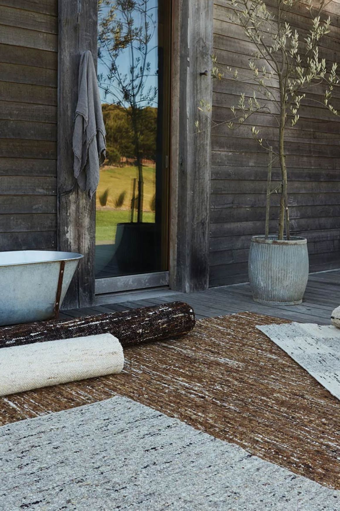 Tribe Home Birch Rug | Natural Undyed Wool Floor Rug