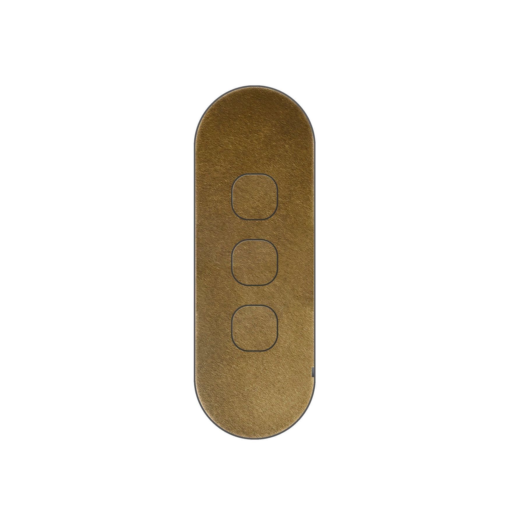 13 Carbon 3 Gang Switch Grid Faceplate