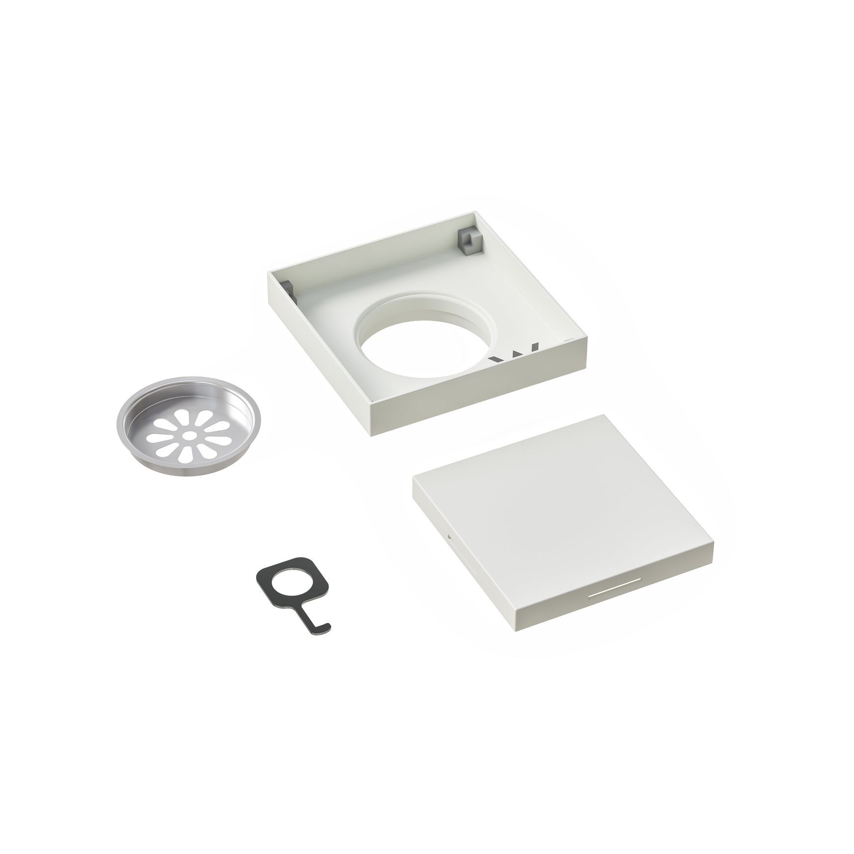Versa Square Tiled Shower Waste & Full Undermount Kit