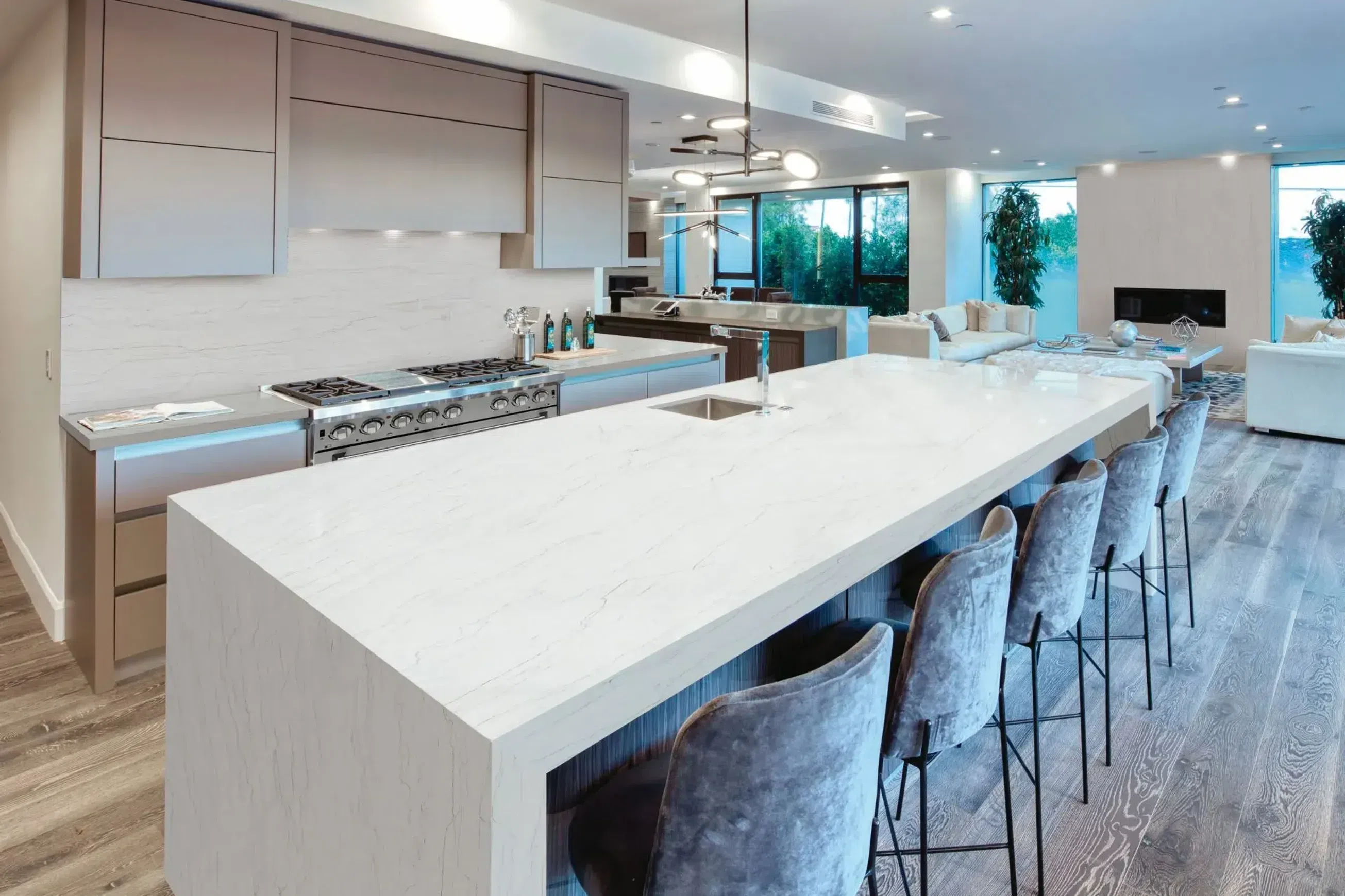 White Lux Quartzite Benchtop