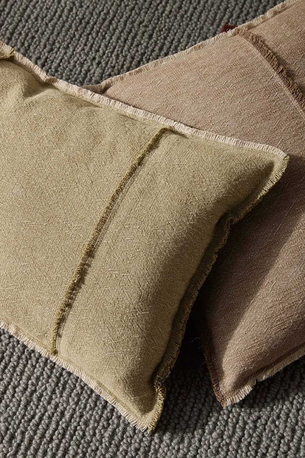Weave Home Adela Cushion - Forest | Linen Blend