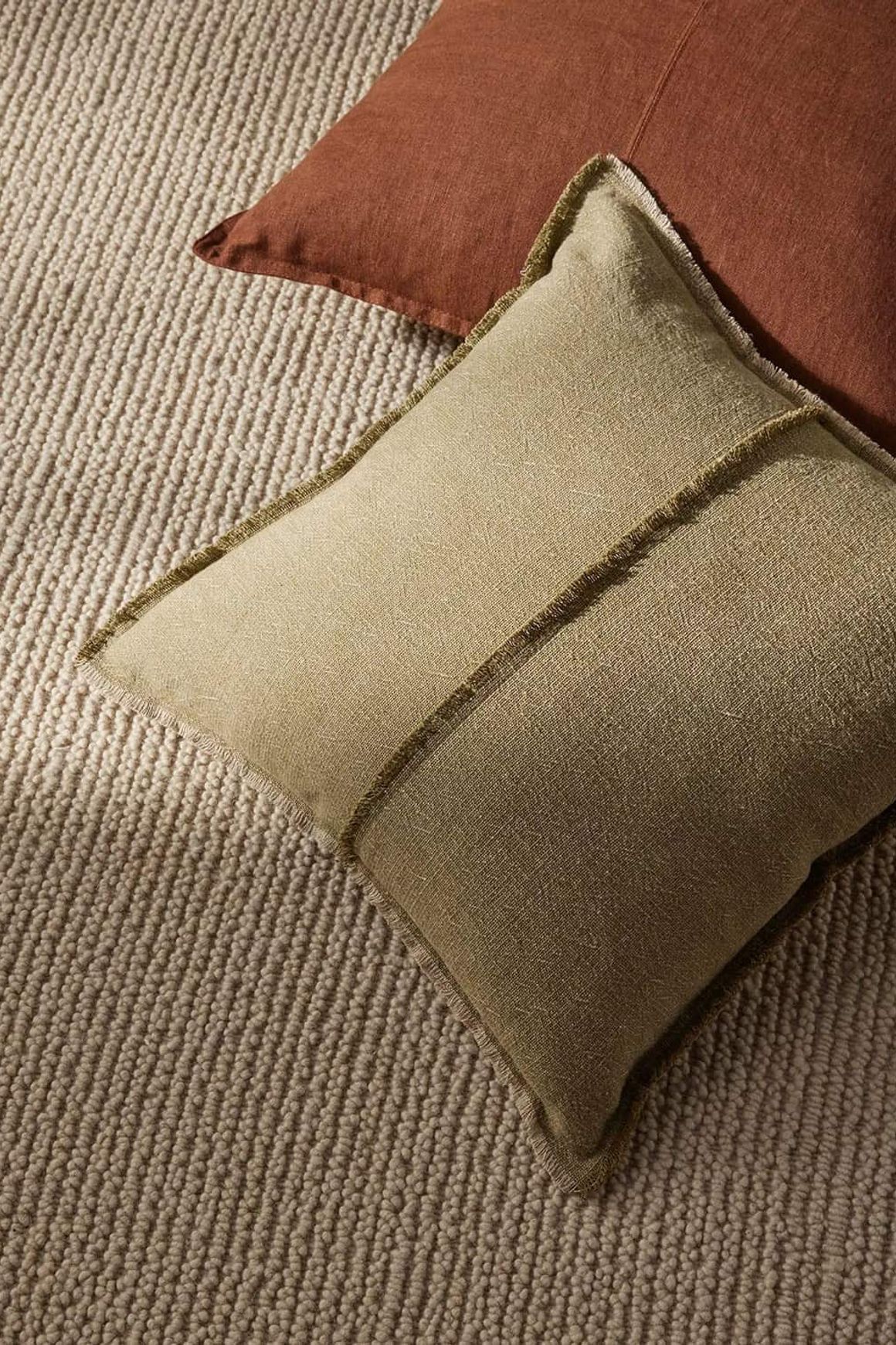 Weave Home Adela Cushion - Forest | Linen Blend