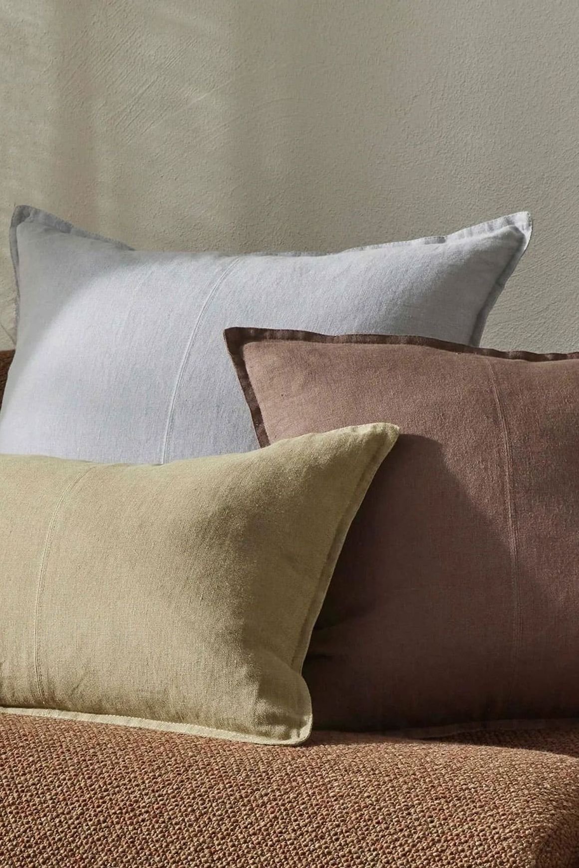 Weave European Linen Como Cushion - Haze | Three Sizes