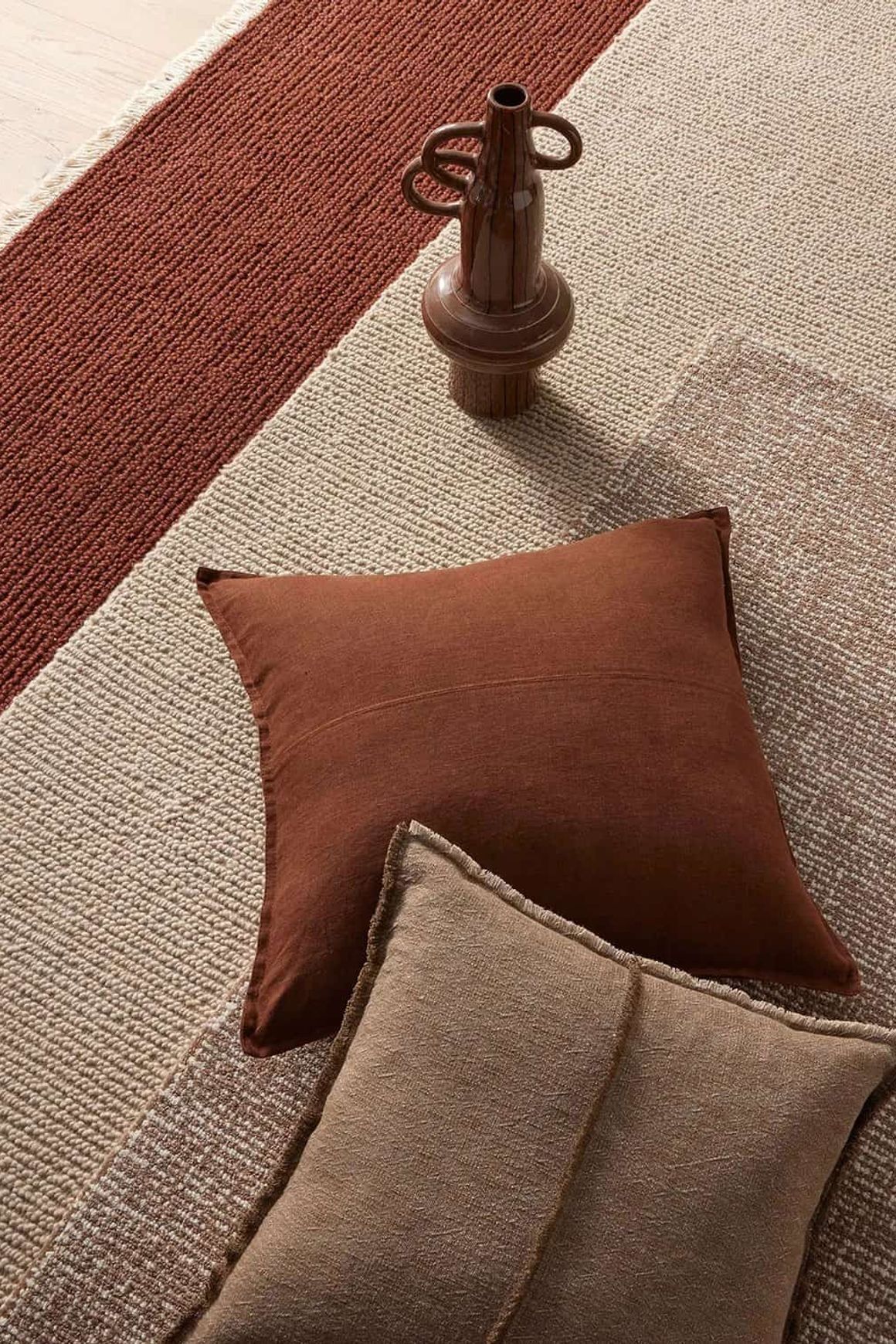 Weave European Linen Como Cushion - Henna | Three Sizes