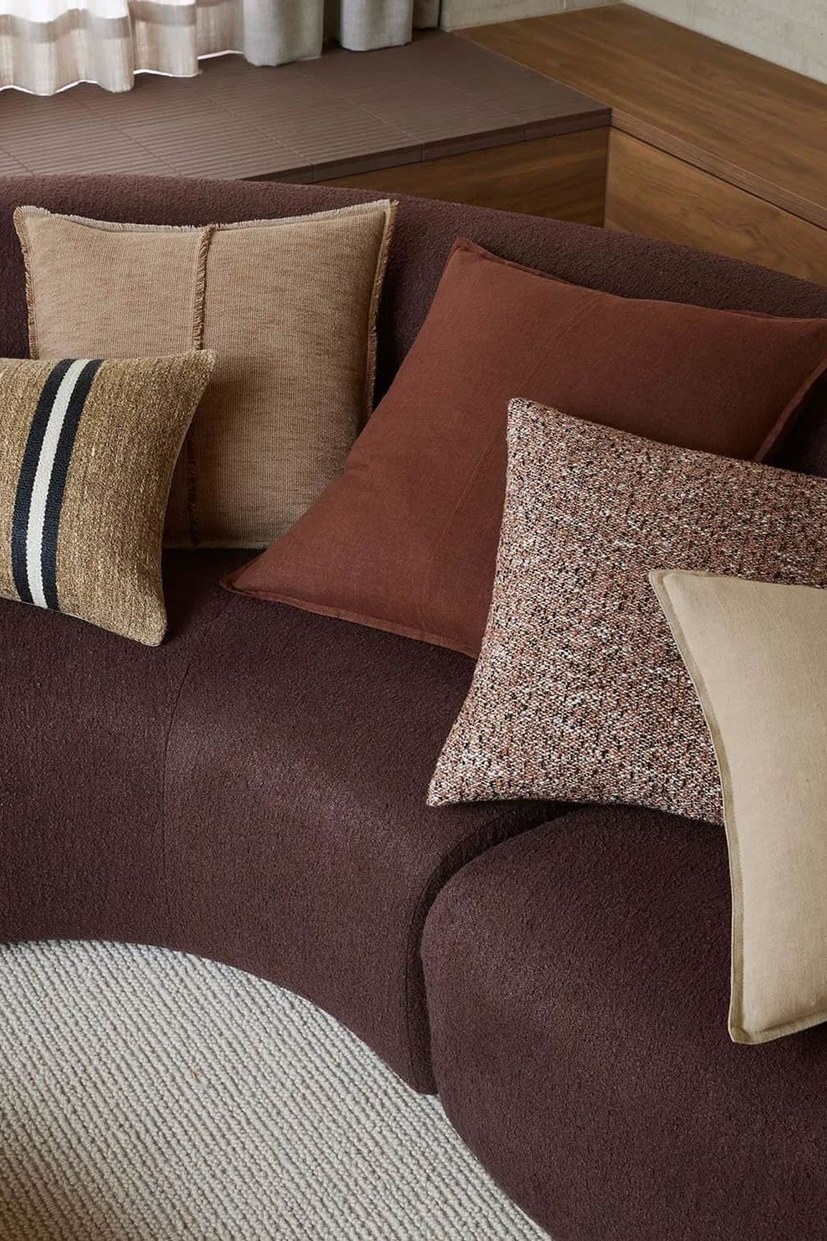 Weave European Linen Como Cushion - Henna | Three Sizes