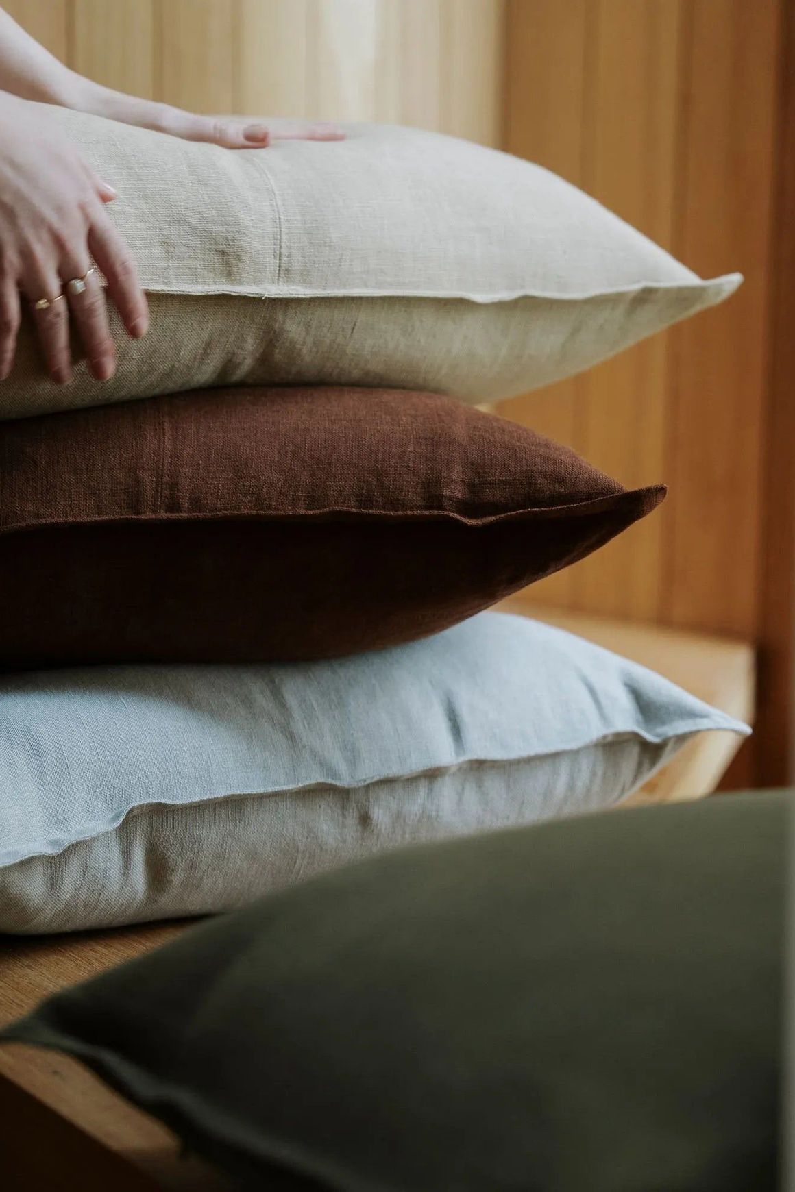 Weave European Linen Como Cushion - Jungle | Three Sizes
