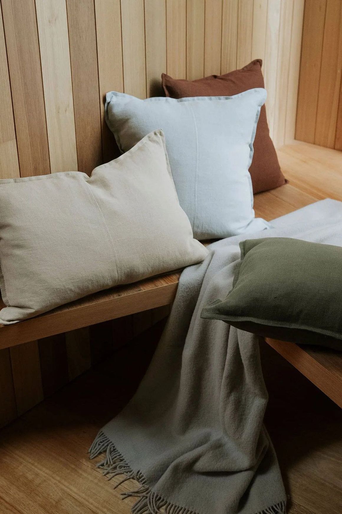 Weave European Linen Como Cushion - Oatmeal | Three Sizes